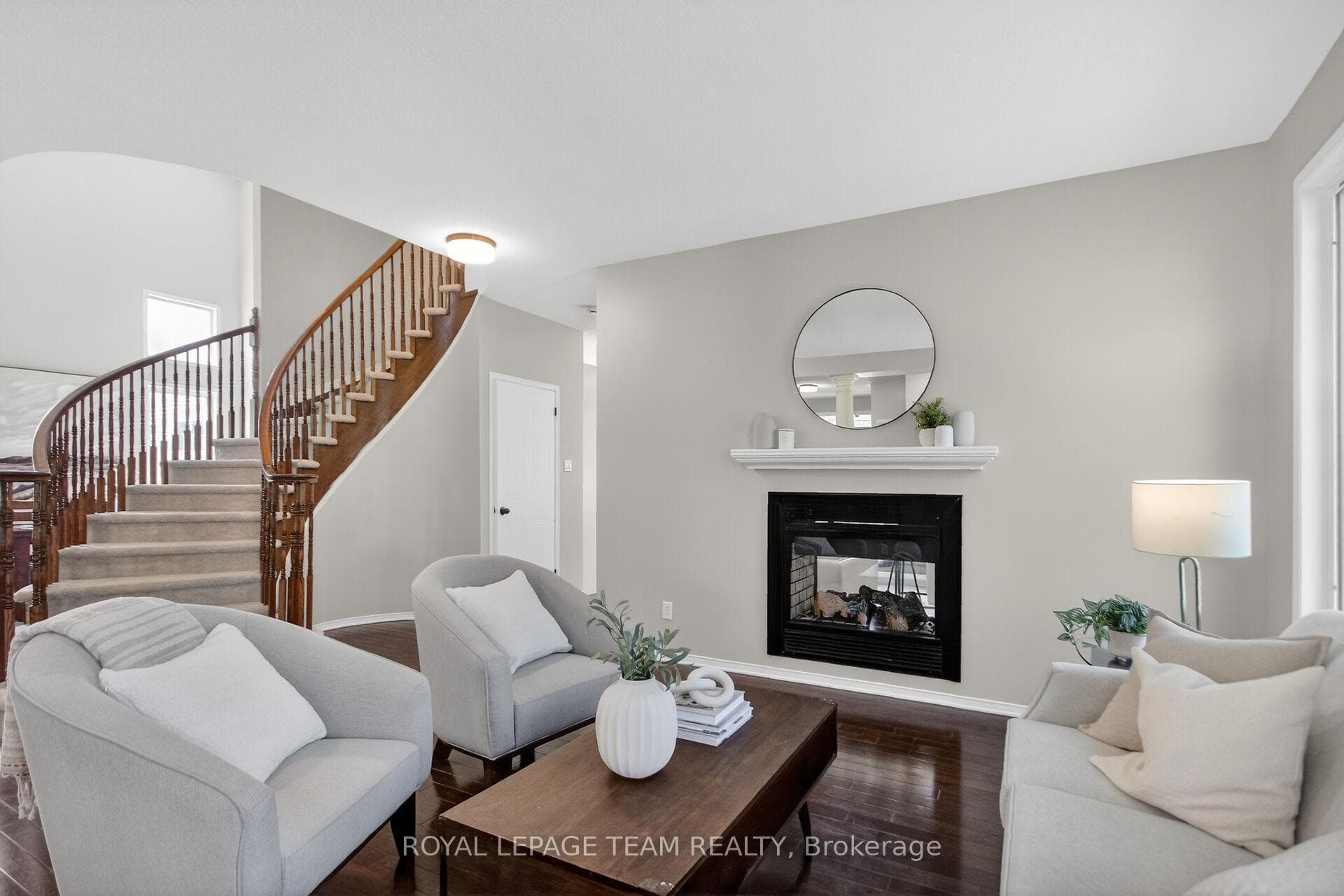 Living Room double sided fireplace