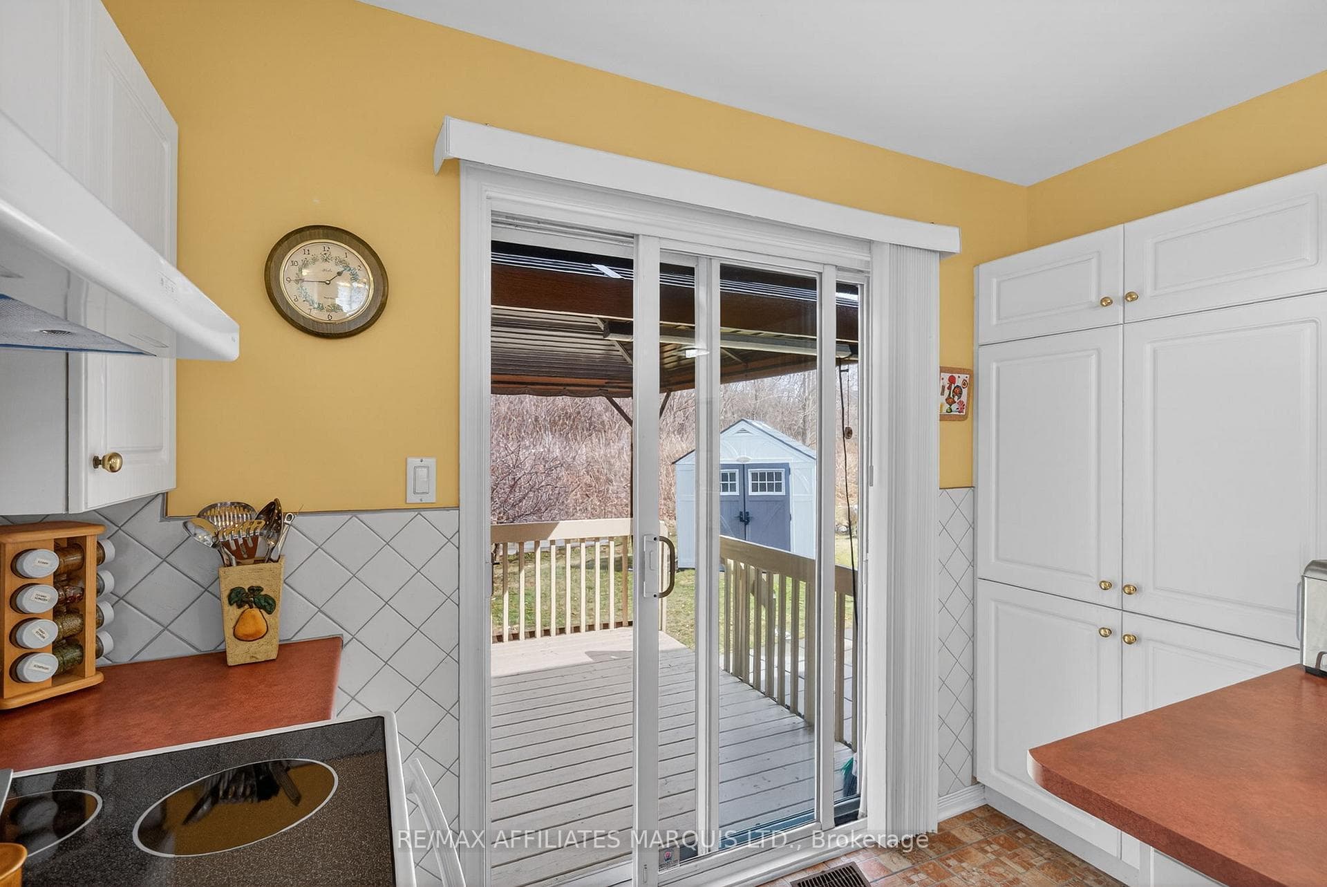 Bright kitchen with easy access to the backyard
