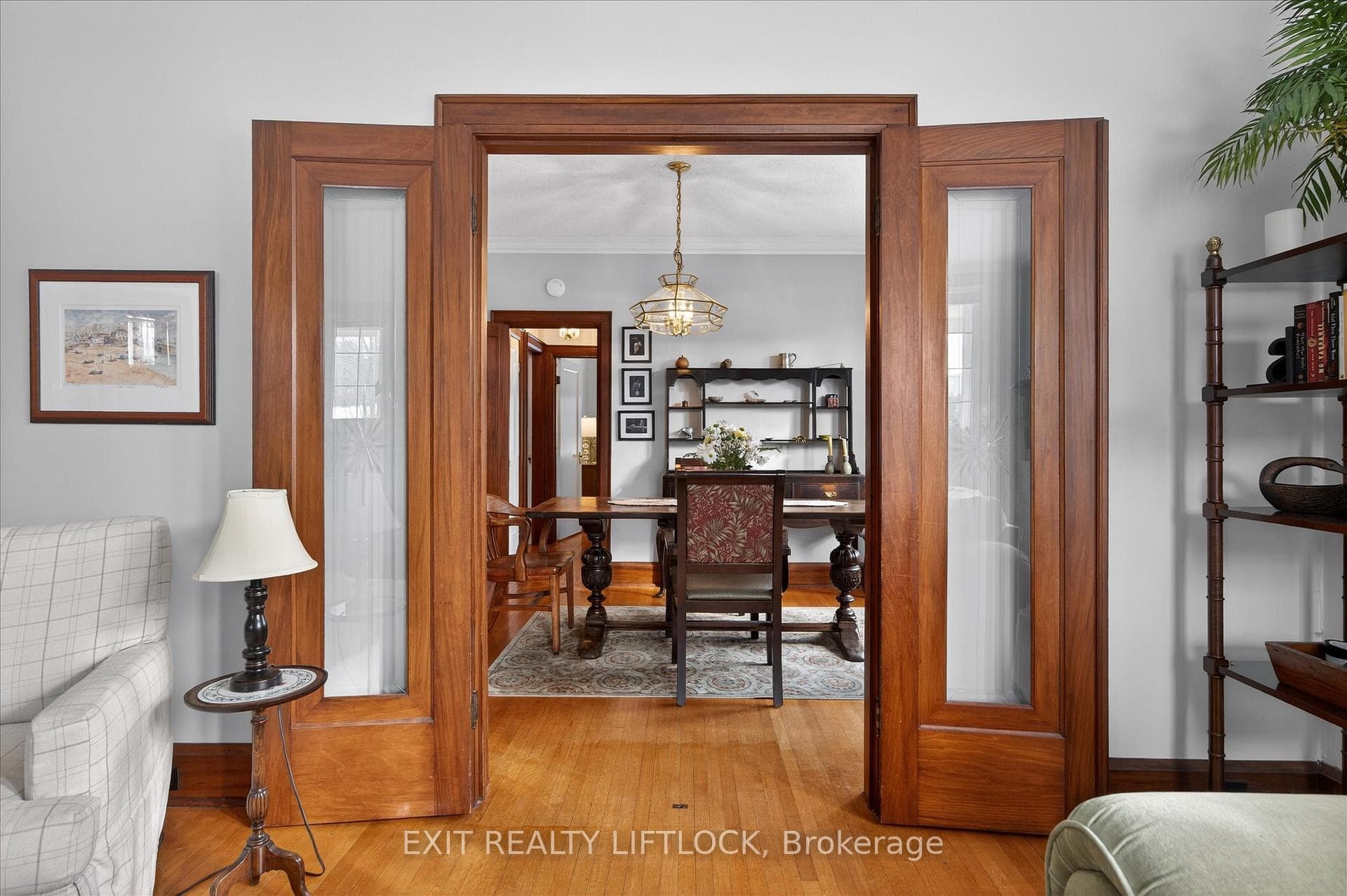 French Doors Leading to Dining Room