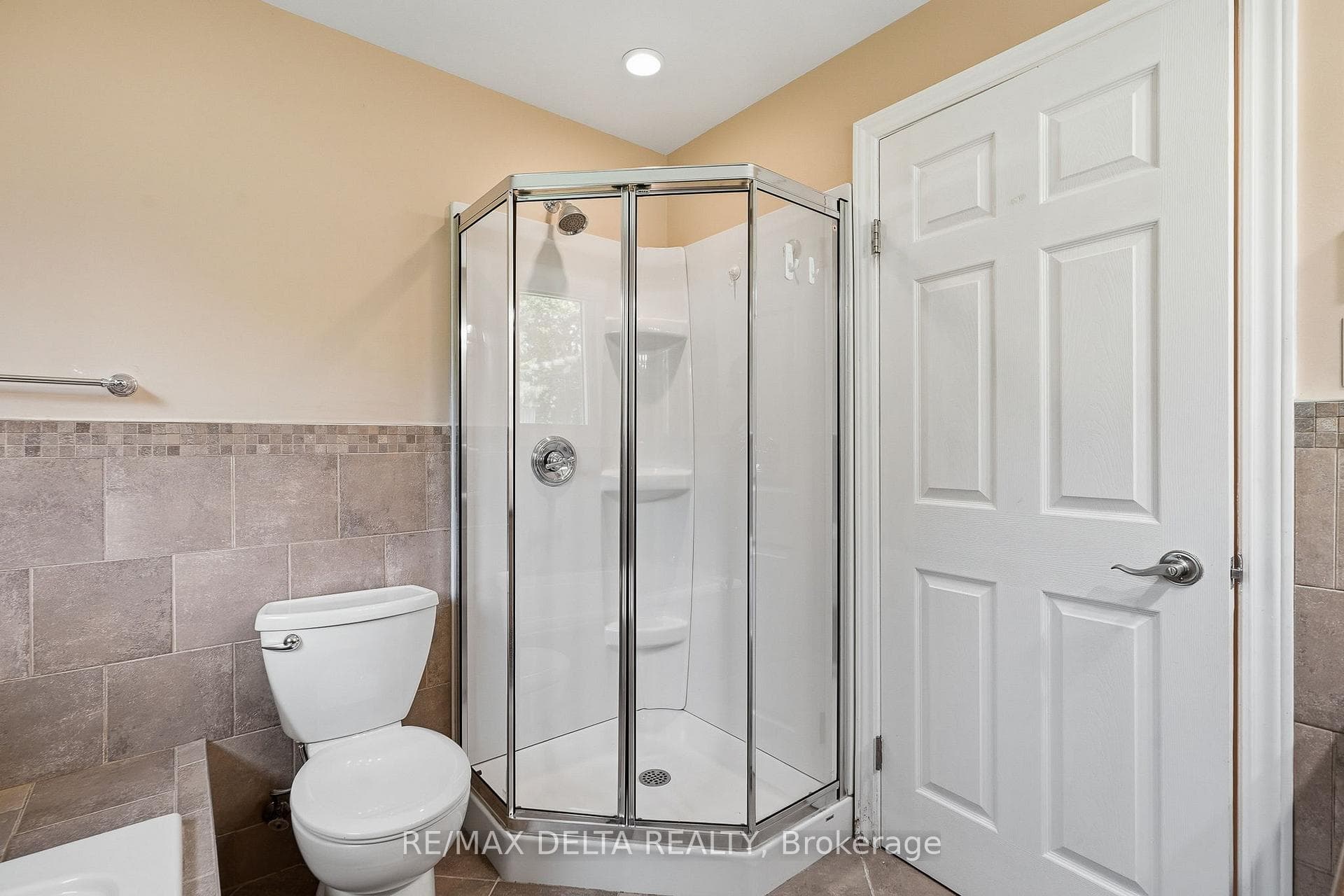 Shower in full bath on main floor.