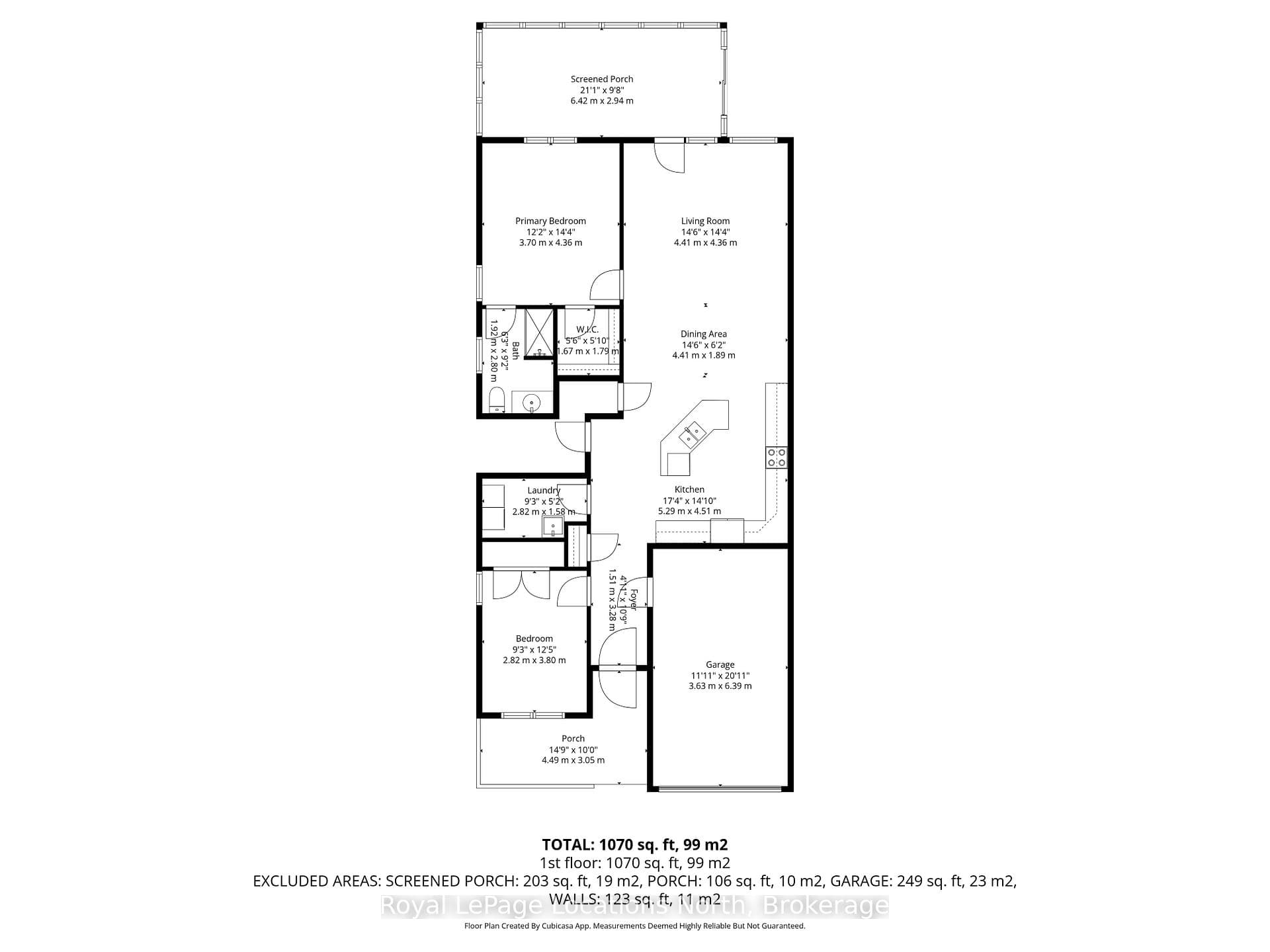 Floor Plan of 1,248 Sq. Ft. Moonstone 'A' Model