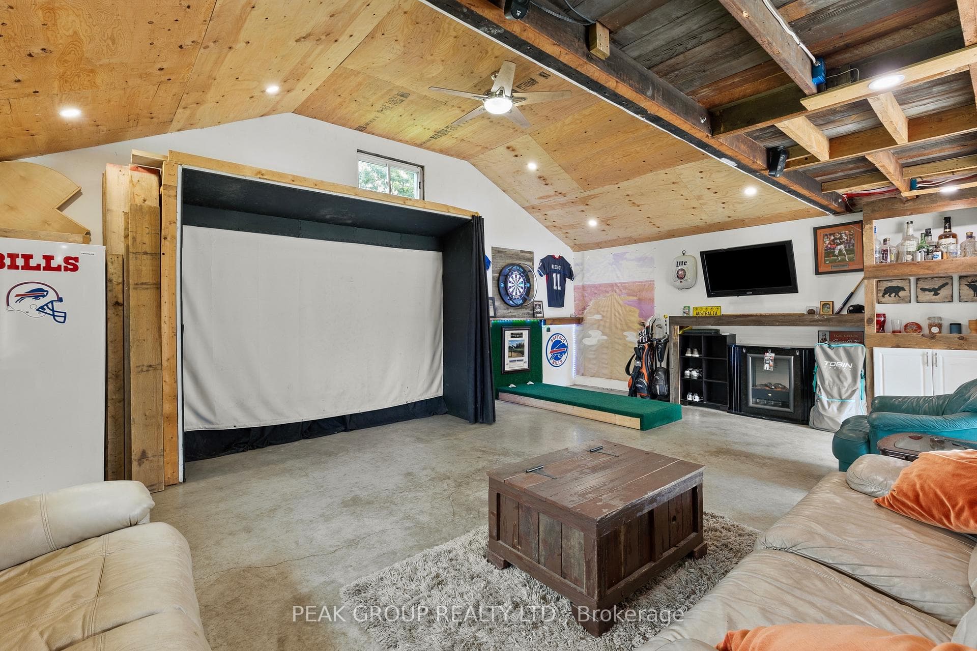 Heated Double car garage is the perfect mancave