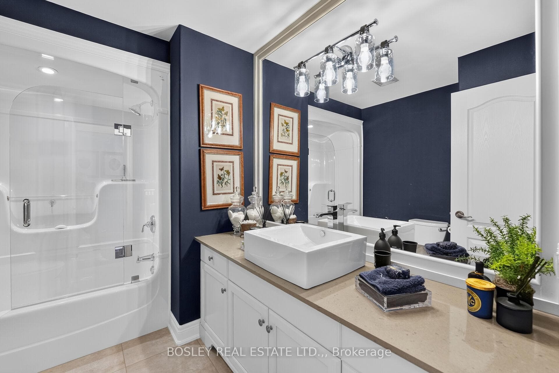 Luxury guest retreat features a spa-like ambience