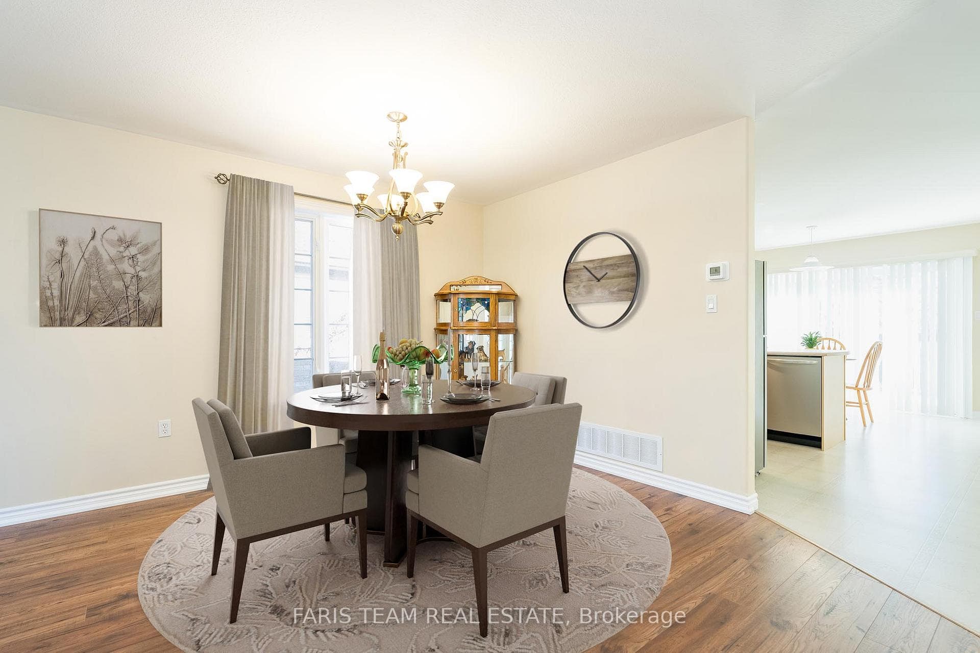 Dining room featuring laminate flooring