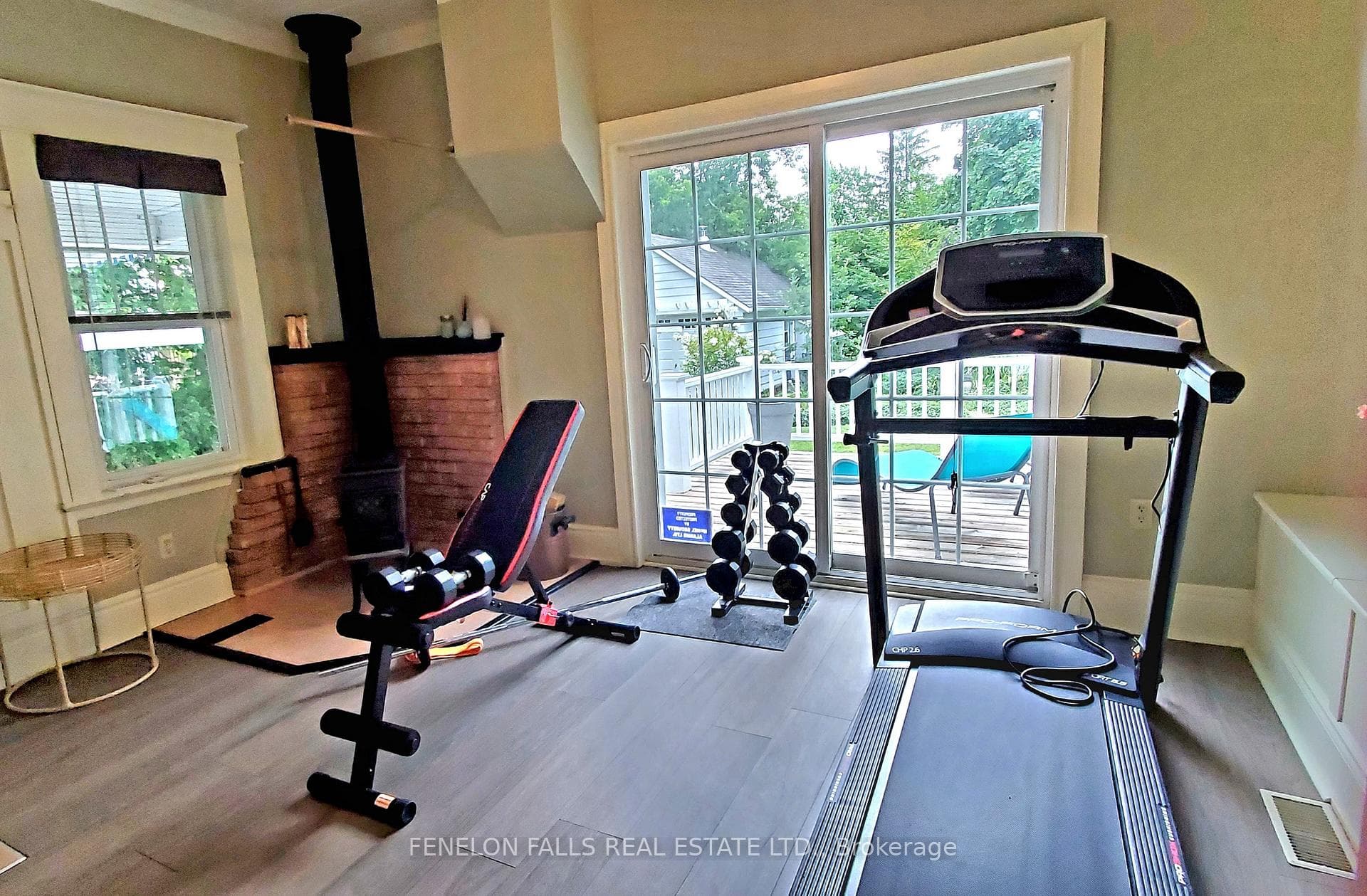 Family Room/Fitness Room Sliding doors to deck