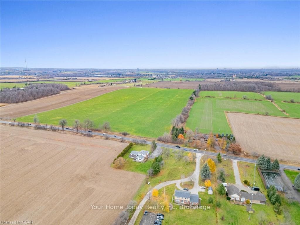Aerial view with a rural view