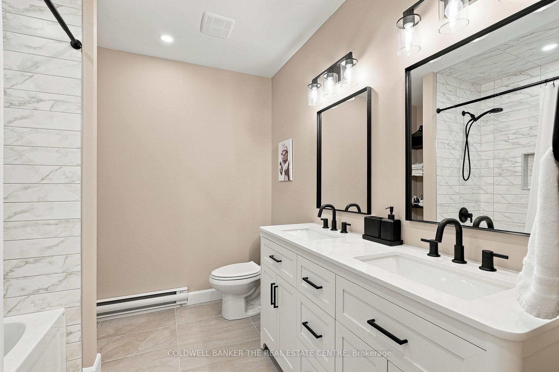 Renovated 5 piece bath