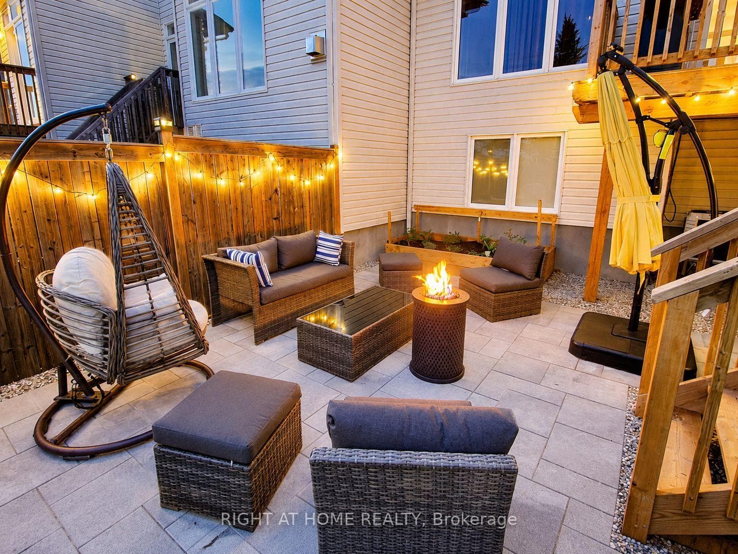 Stone Patio Backyard
