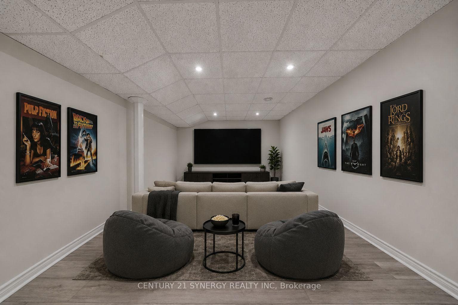 Virtually Staged Media Room