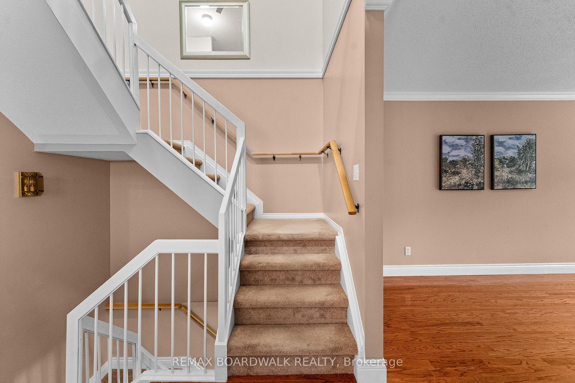 Open concept stairs to 2nd level