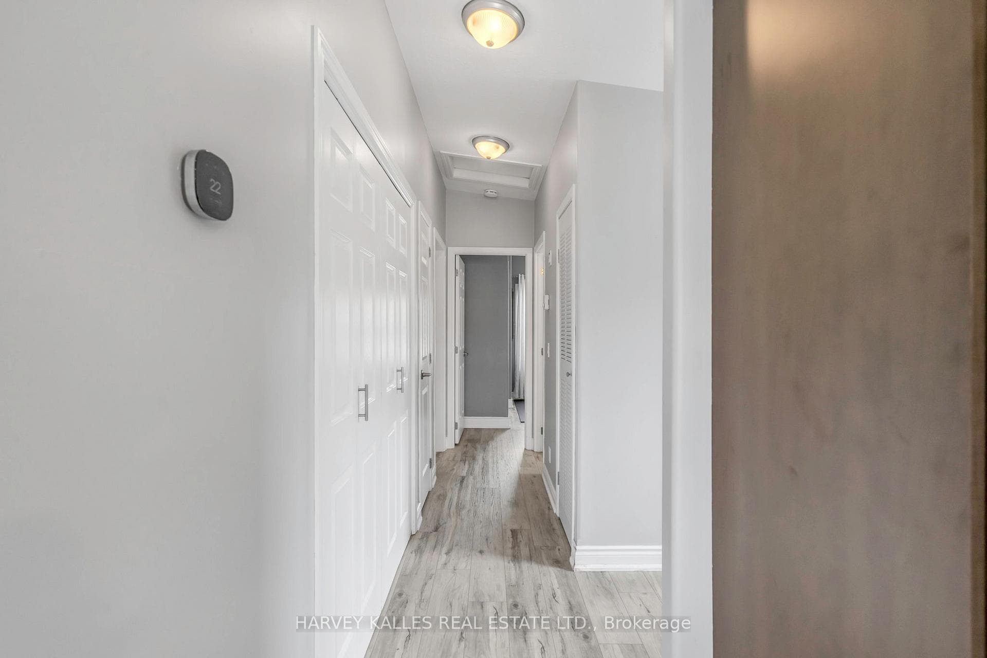 Front hallway, Drywalled home