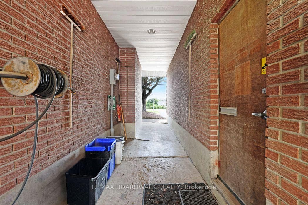 Breeze way showing separate entrance to garage