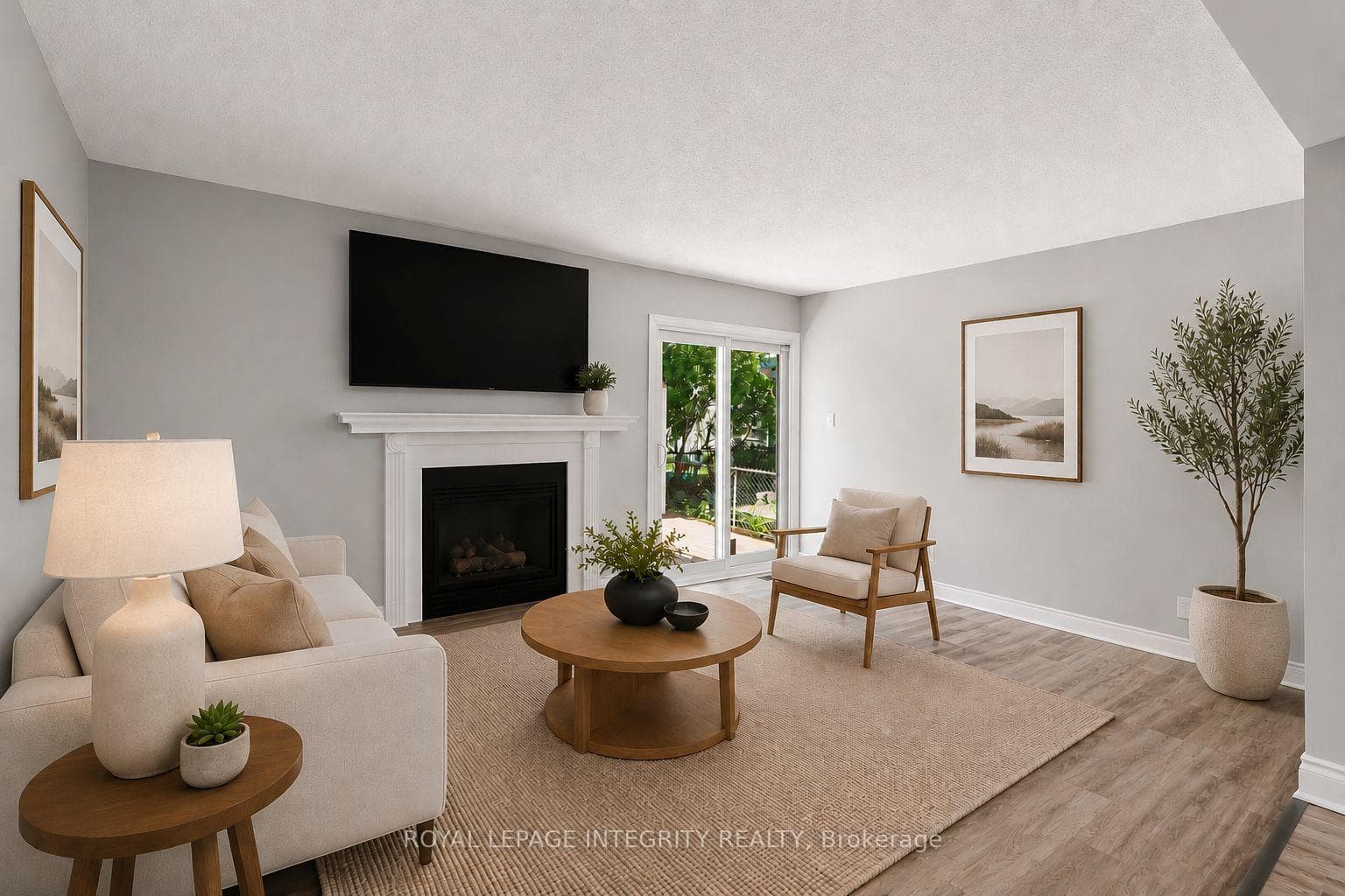 Virtually staged - Fireplace not functional