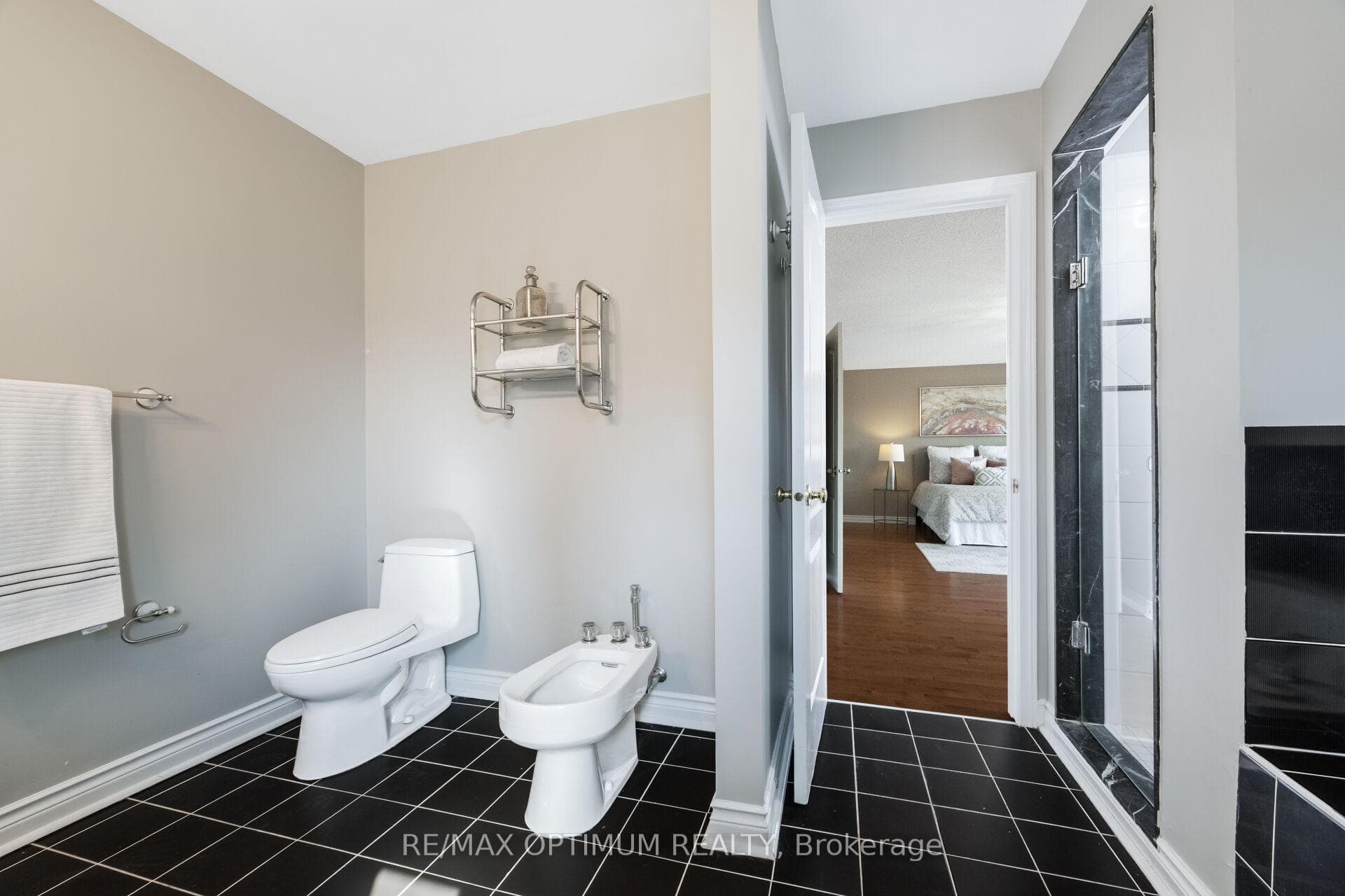 Ensuite with glass shower & bidet