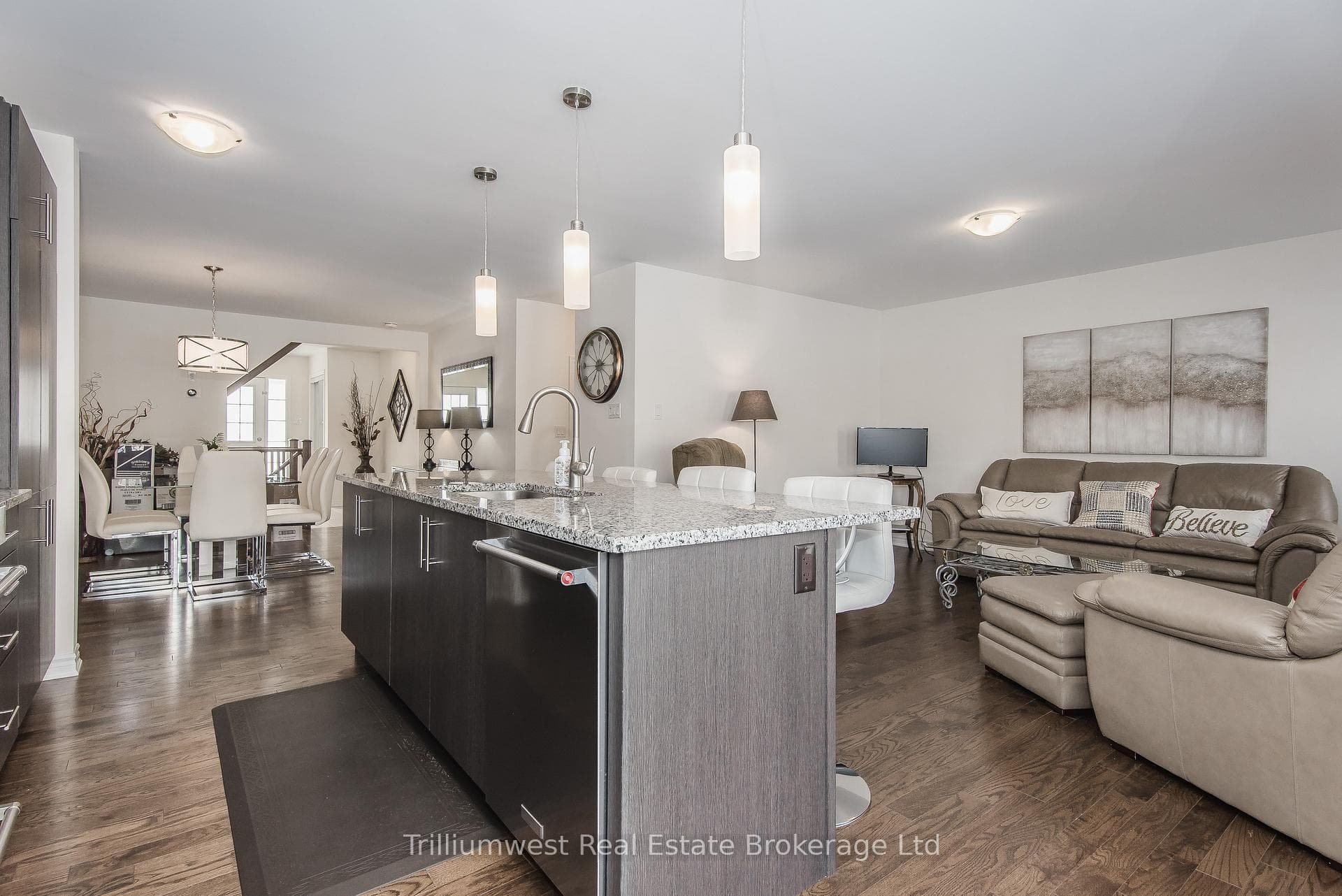 Open to Living and Dining Areas