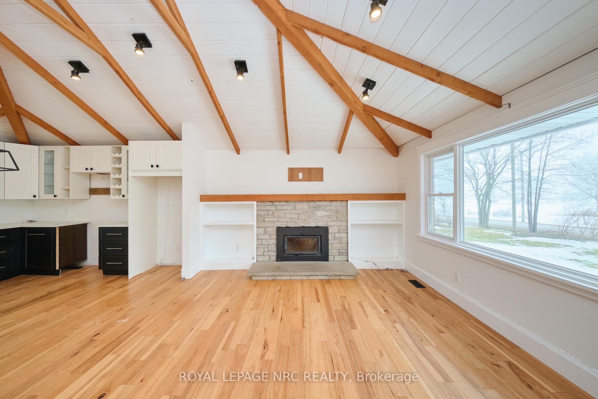 Living room fireplace
