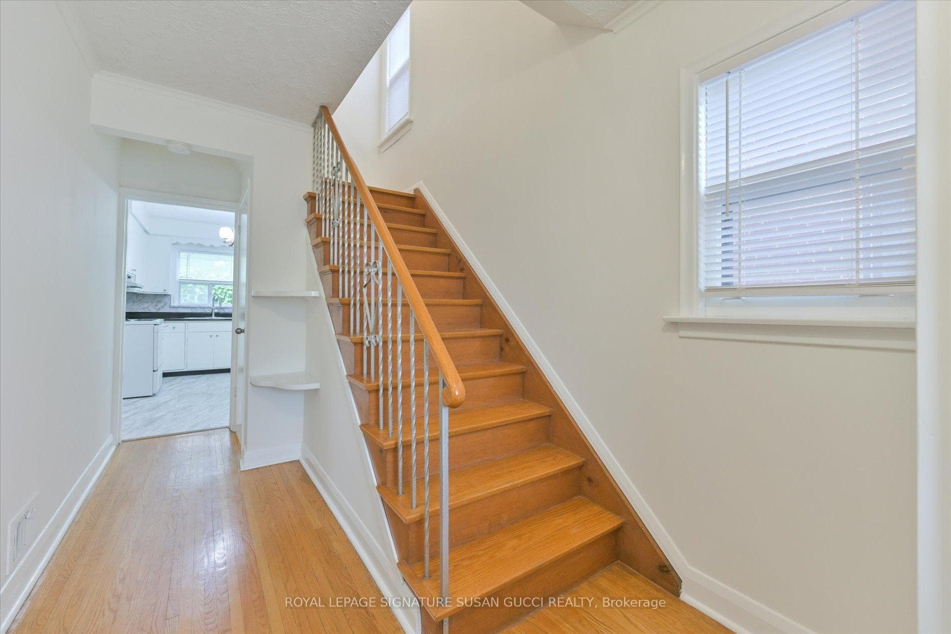 Main floor stairs to 2nd level