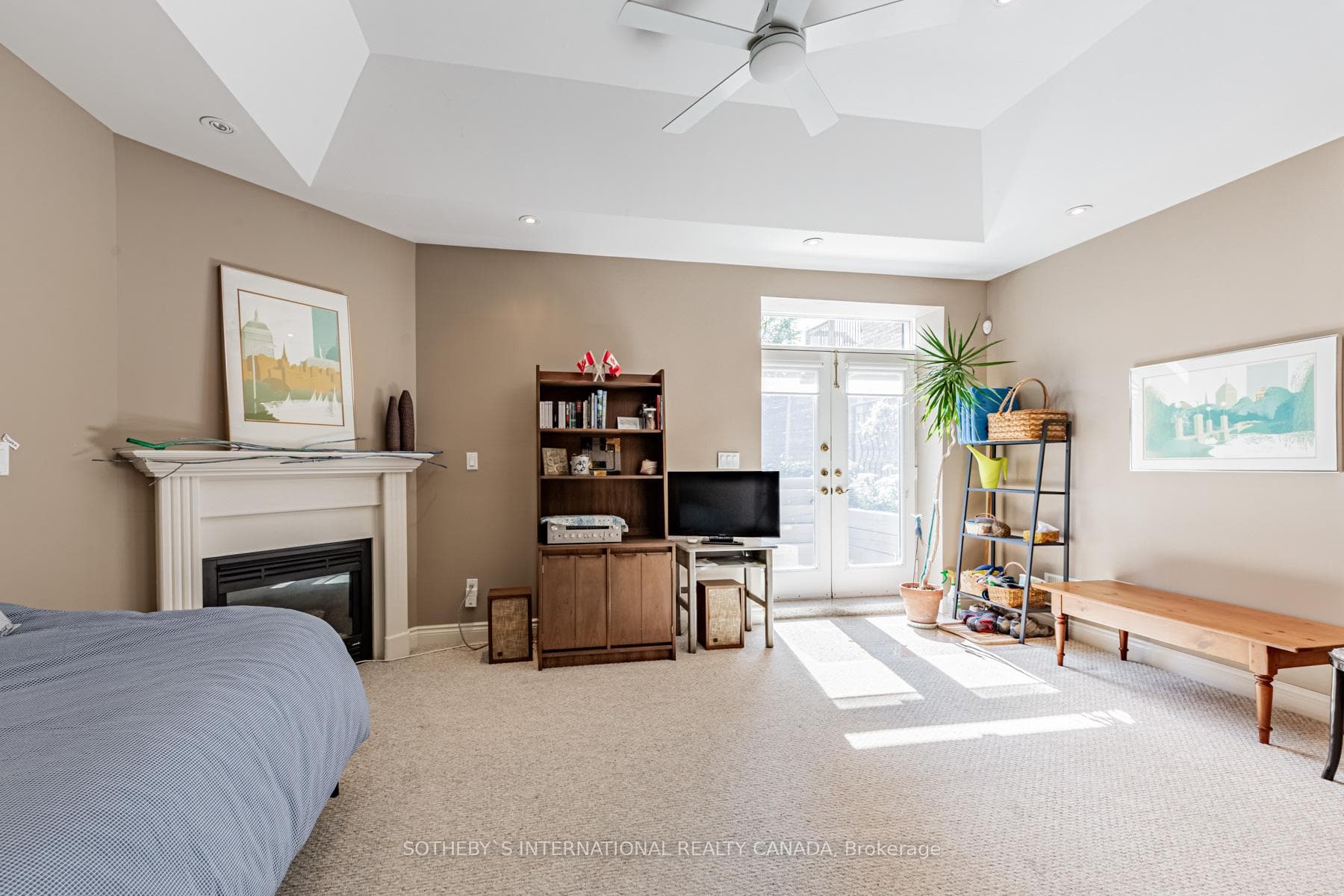 Expansive rec room with walk-out to garden.