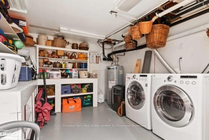 Lower level laundry room
