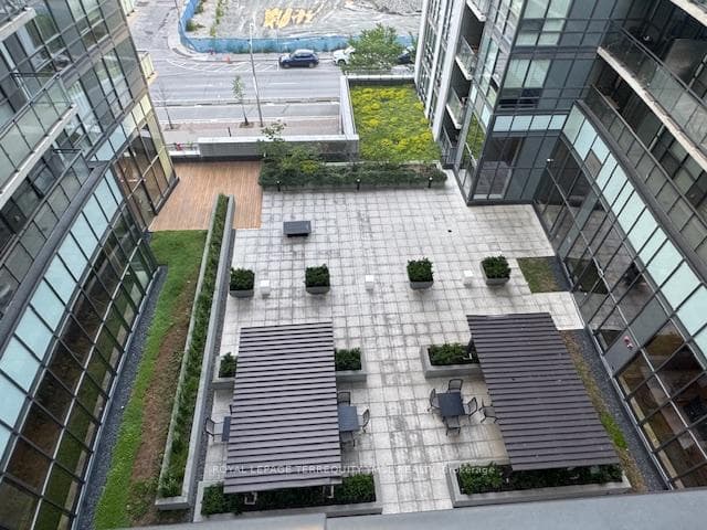 Overlooks roof garden