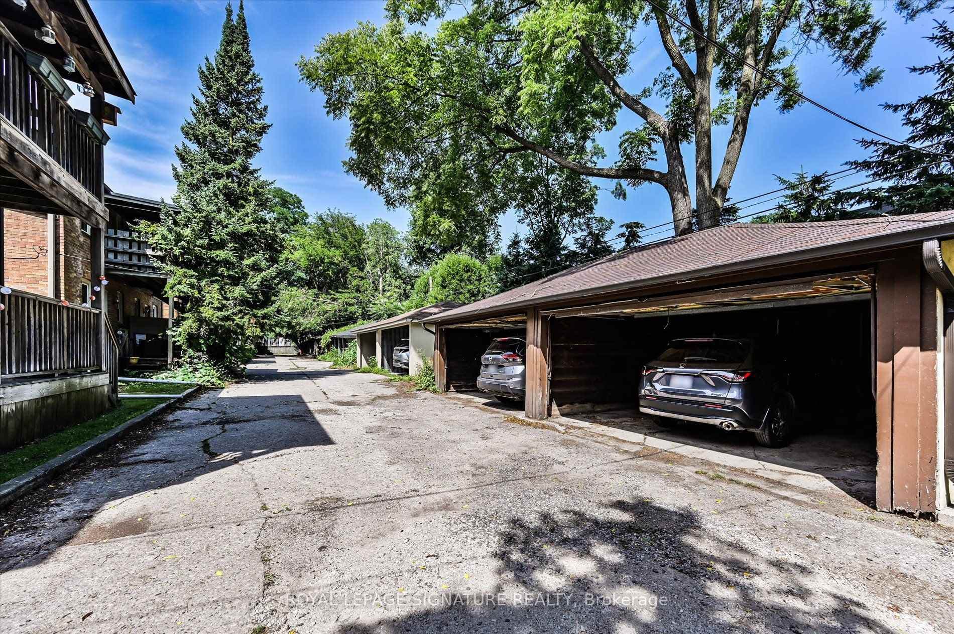 1 parking spot in detached garage
