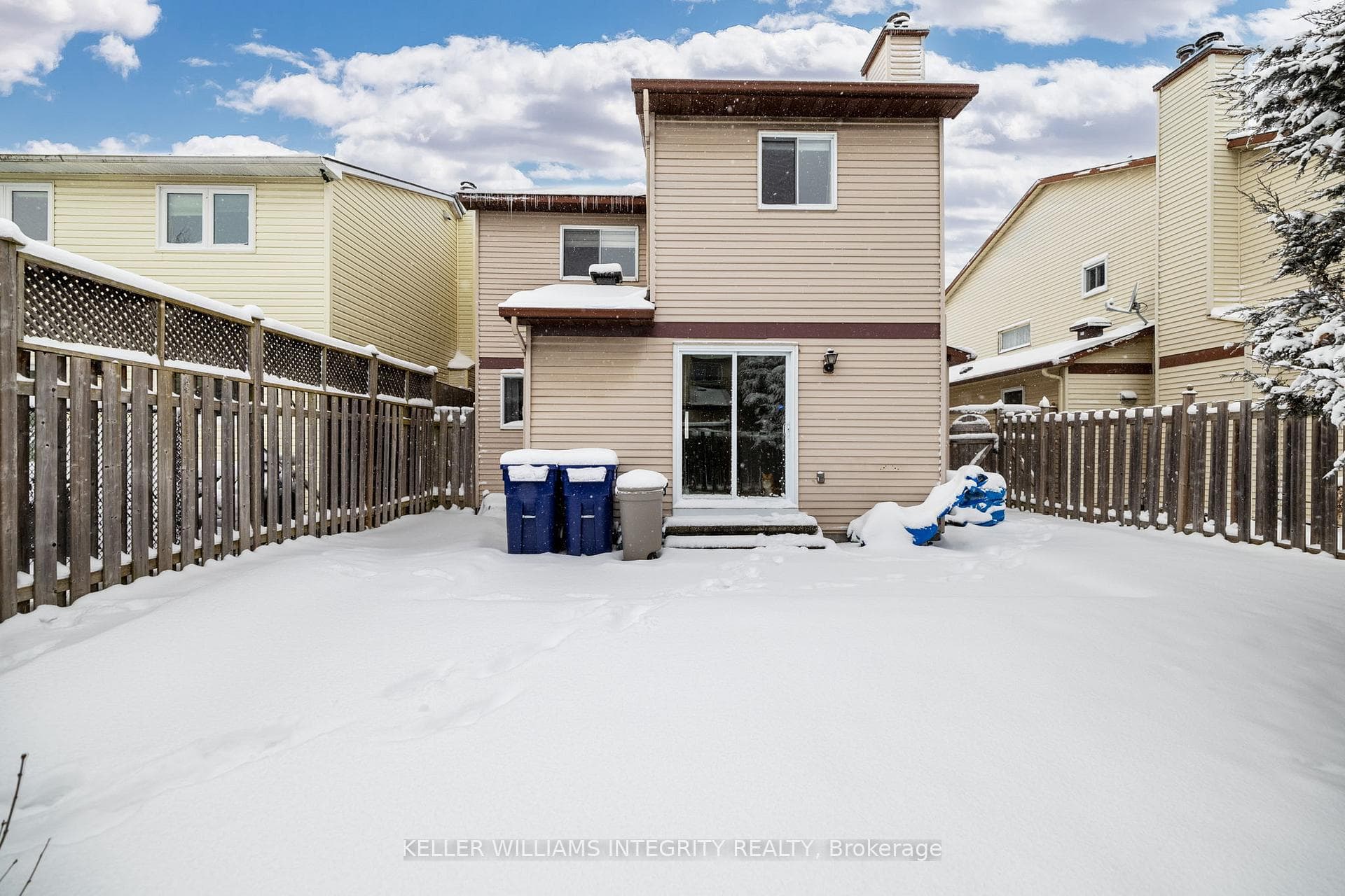 Fenced backyard