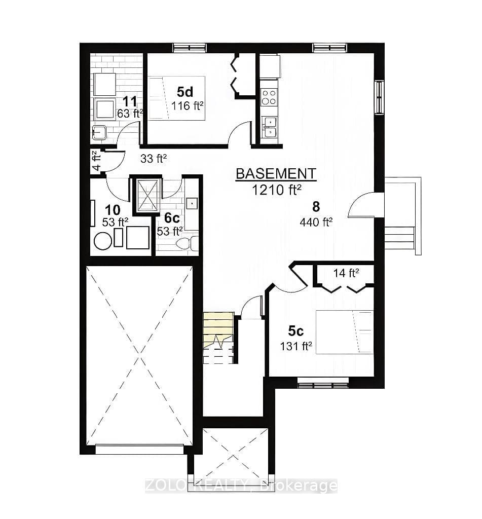 Separate Side Entrance to Basement