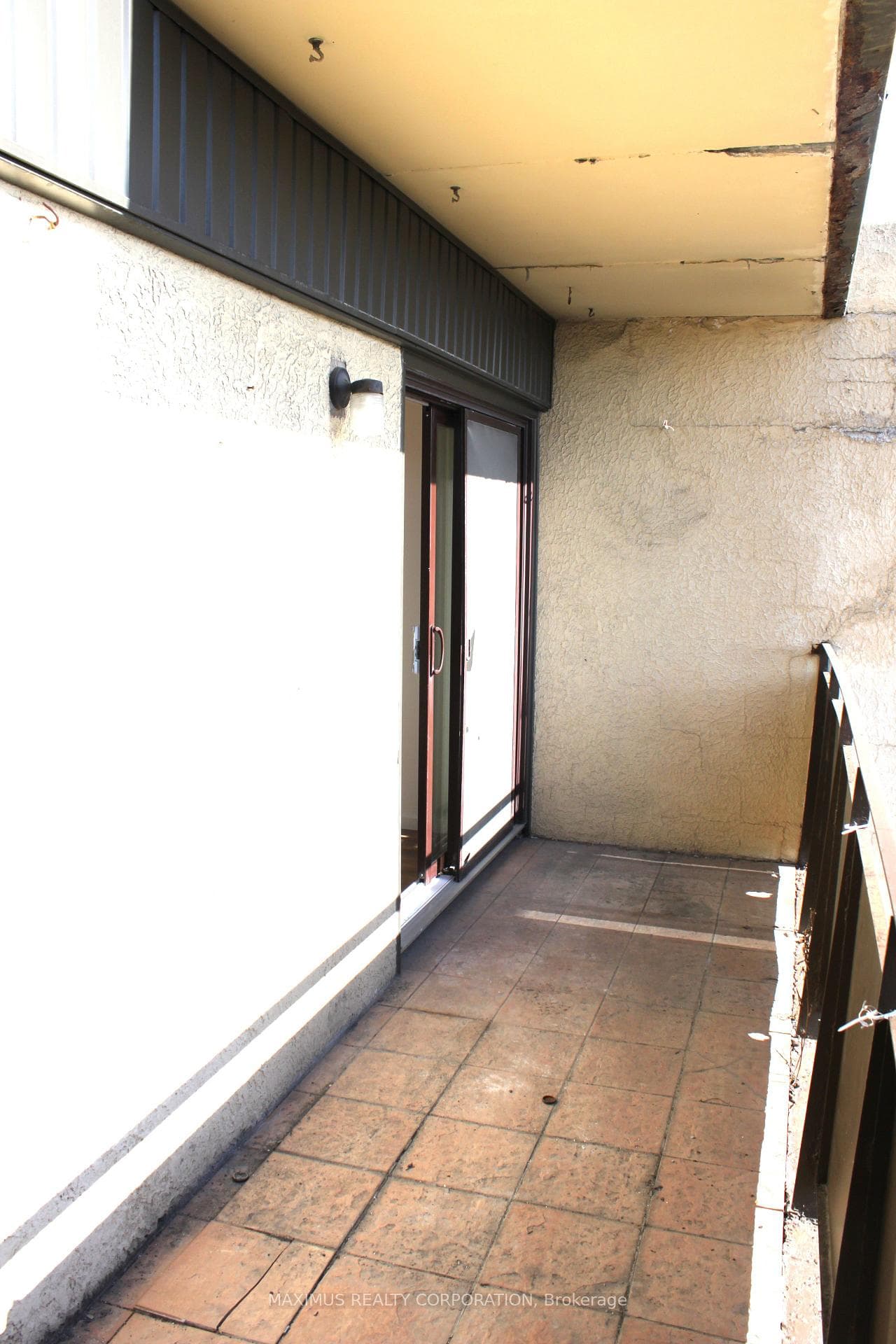 Walkout Balcony from Living/Dining Rm.