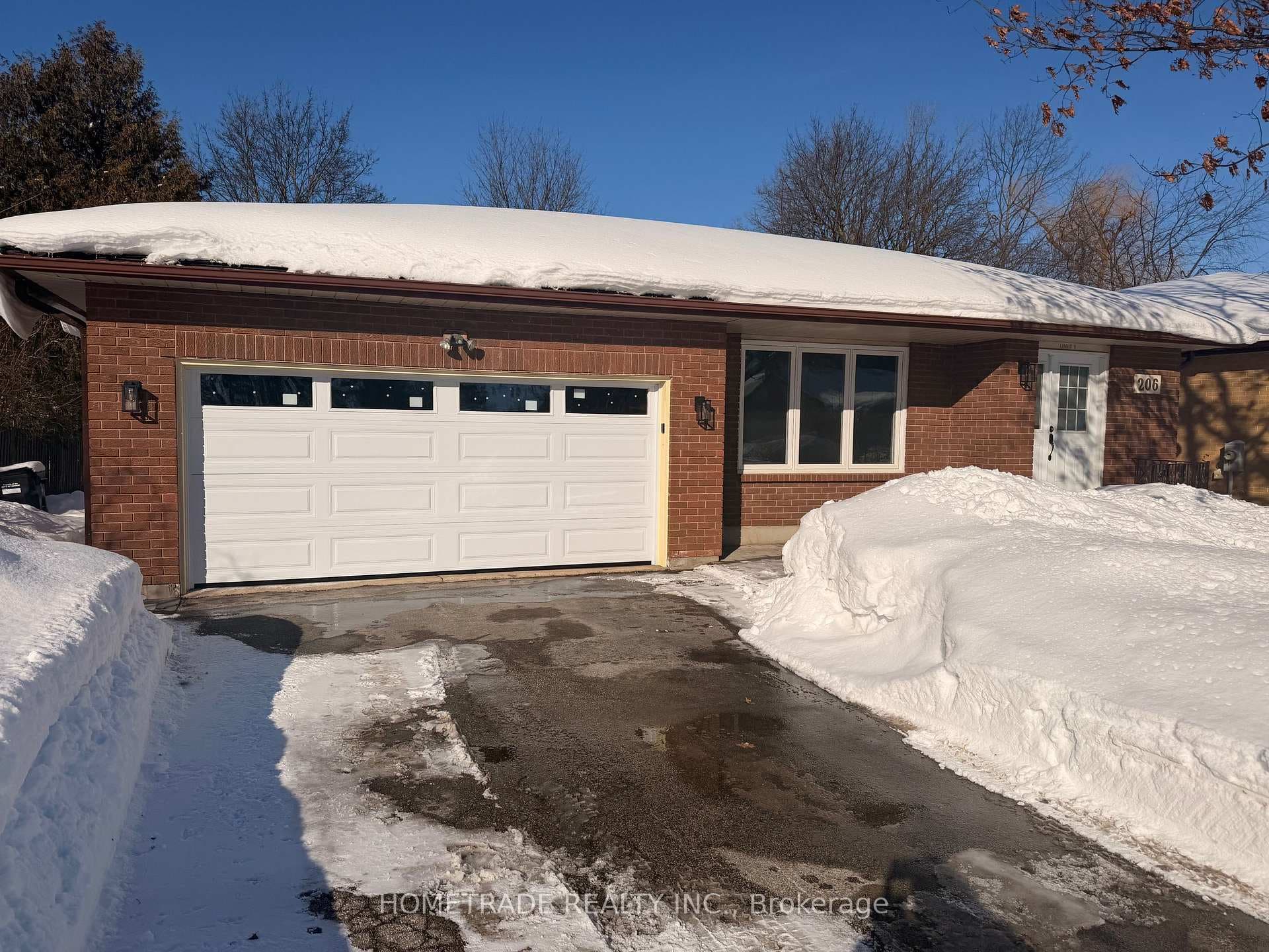 New insulated double garage door.