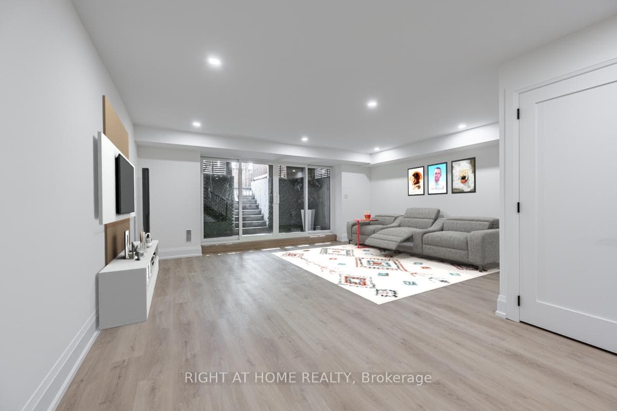 Virtual Staged Basement With Walk Up