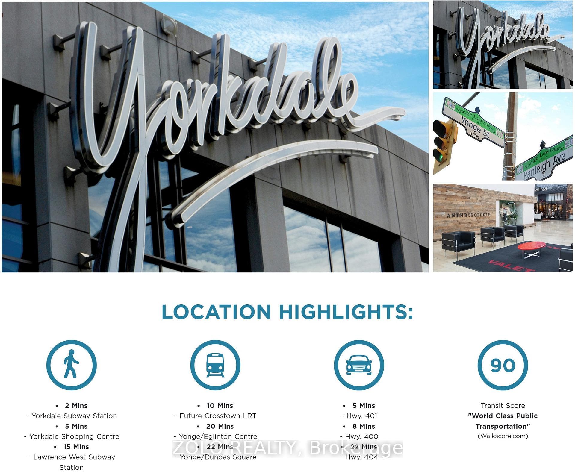 4Min WALK to Yorkdale Subway Station