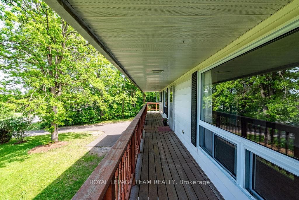 Covered, wrap-around deck