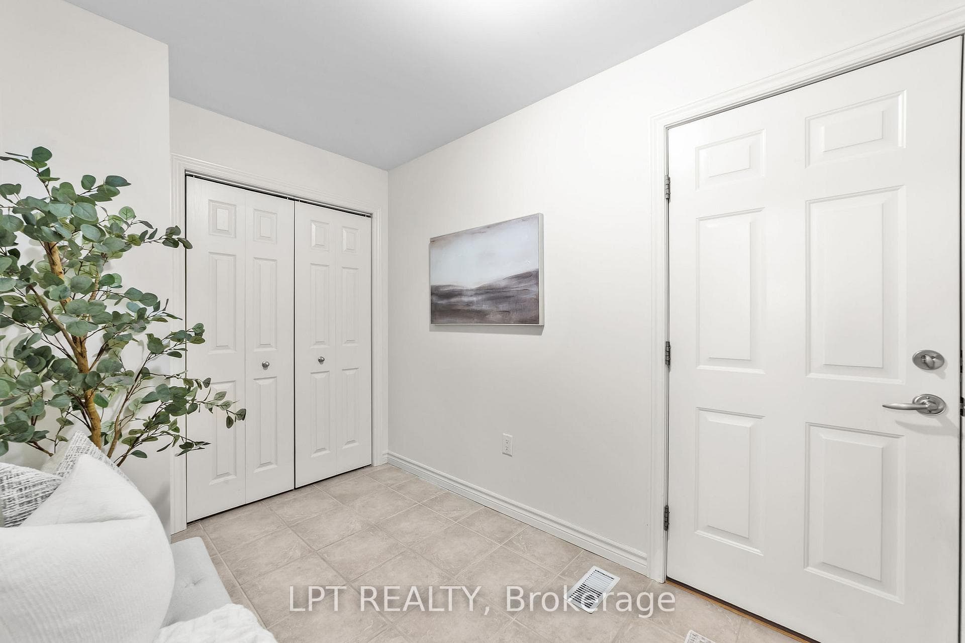 Inside entry from double car garage