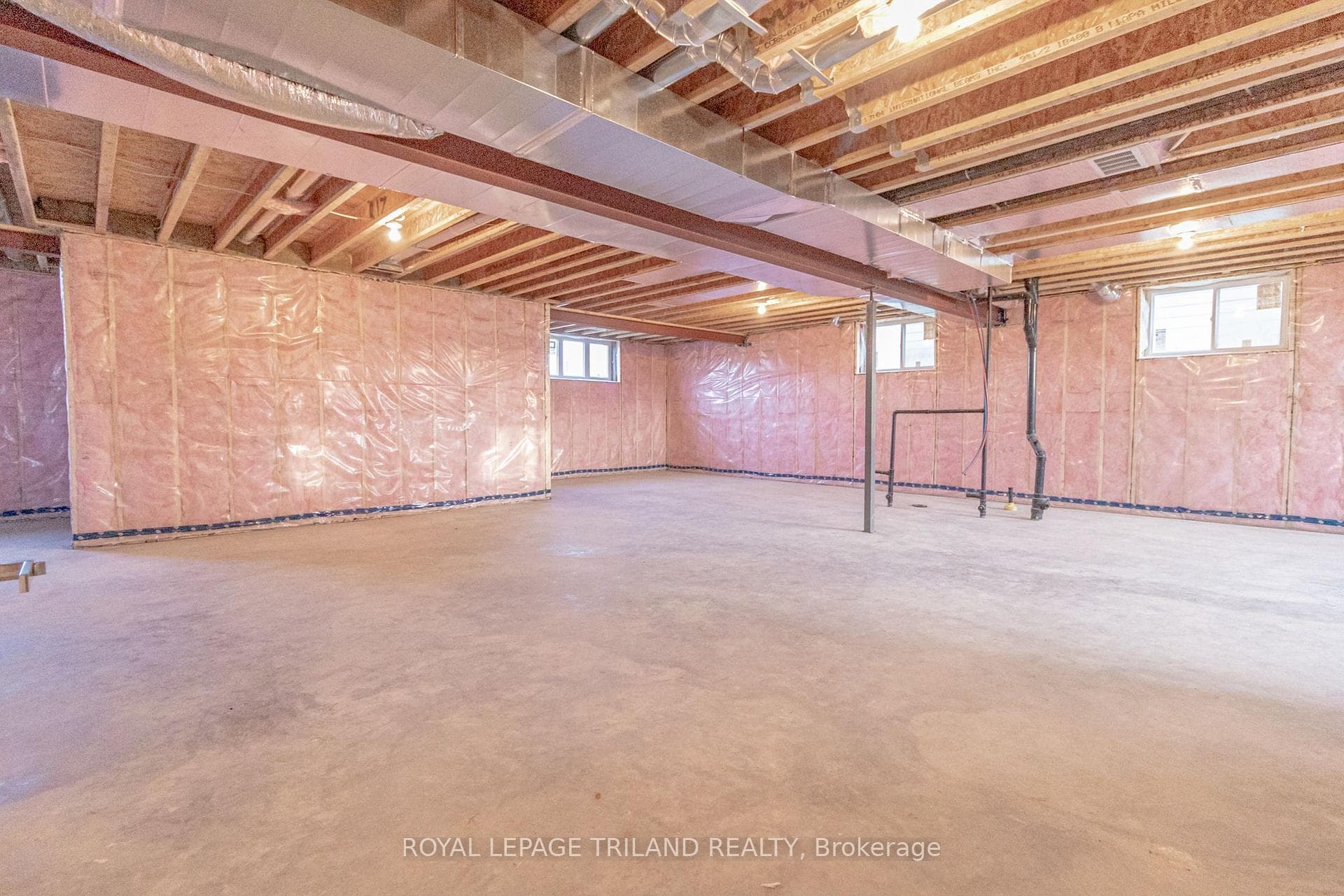 Lower below 9ft ceilings + roughed-in bath/kitche