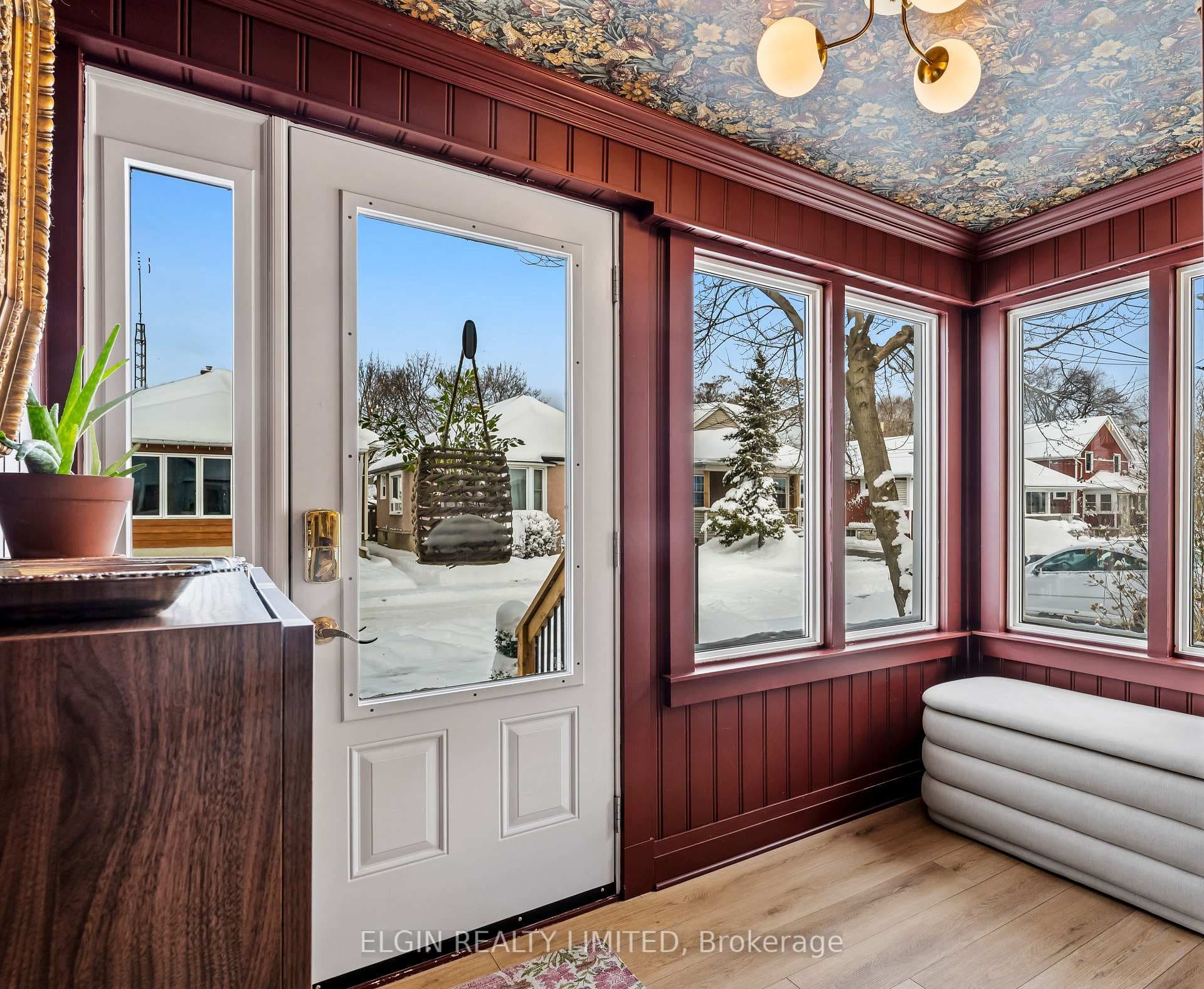 Sunroom at front of house