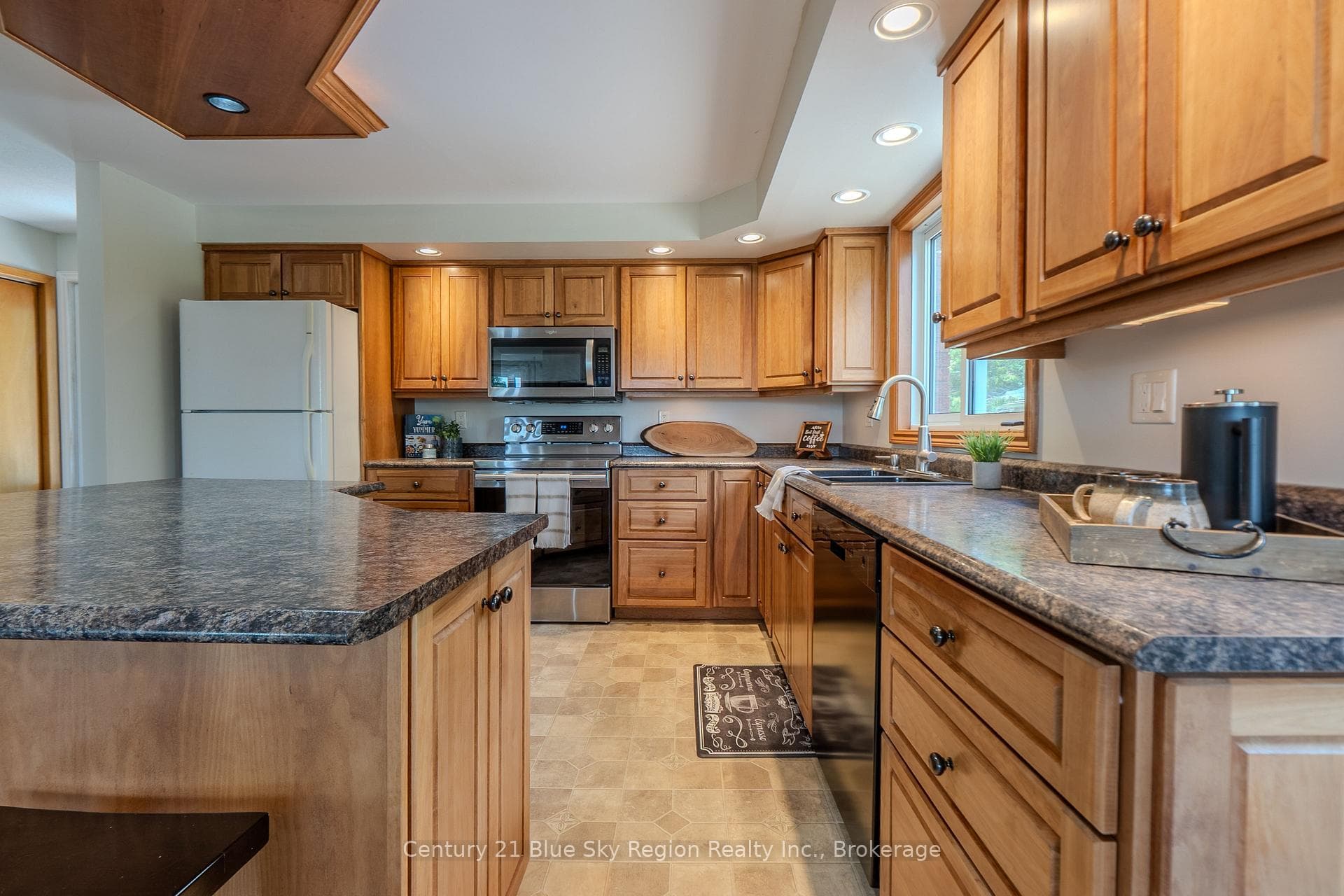 large kitchen with island