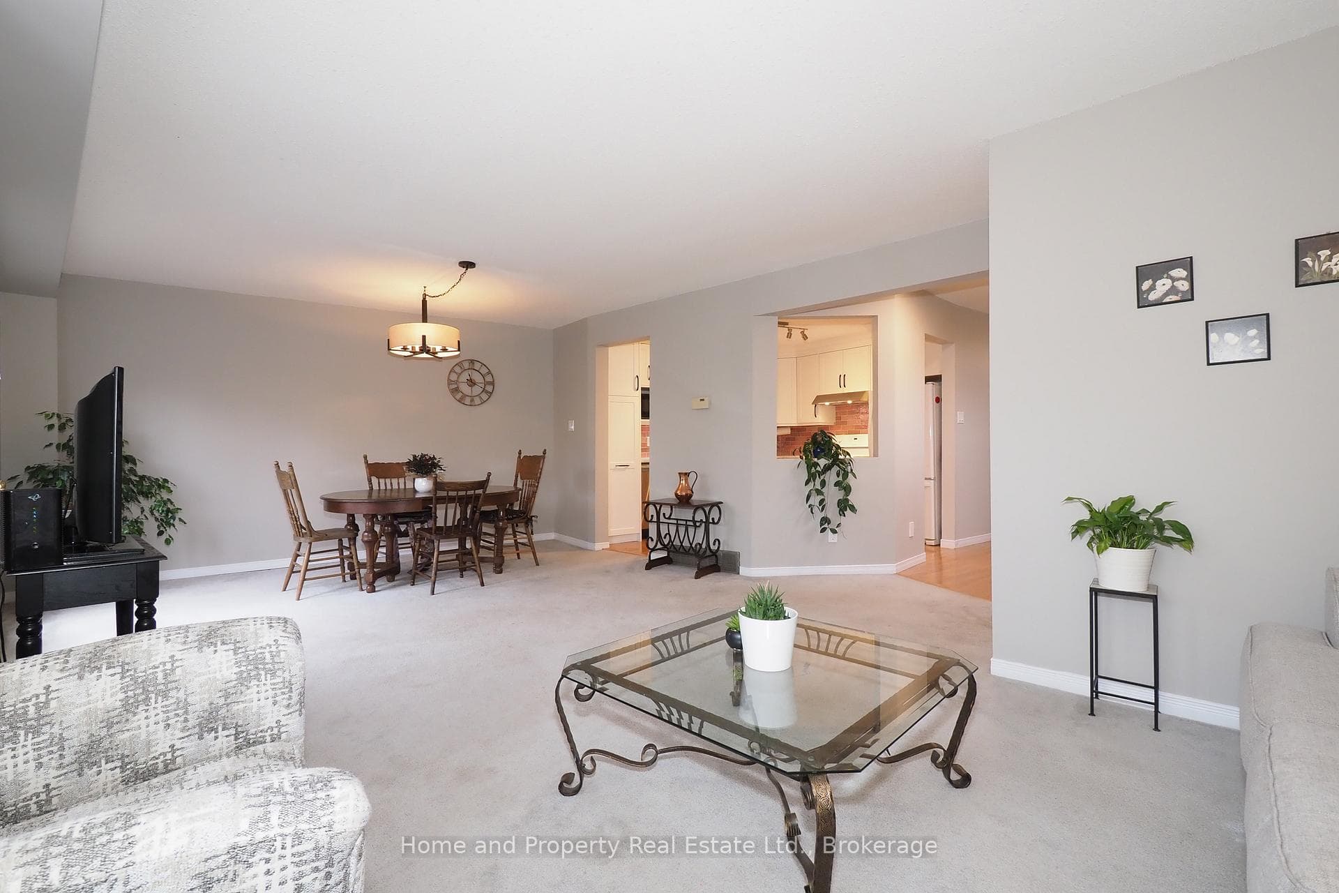 Open concept living/dining area