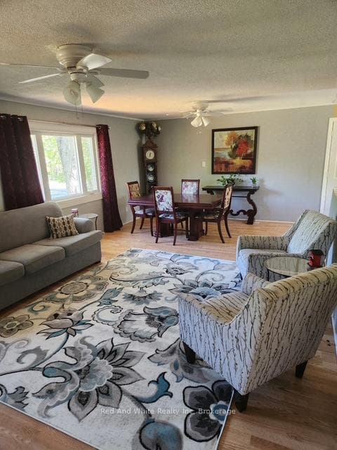 living room and dining