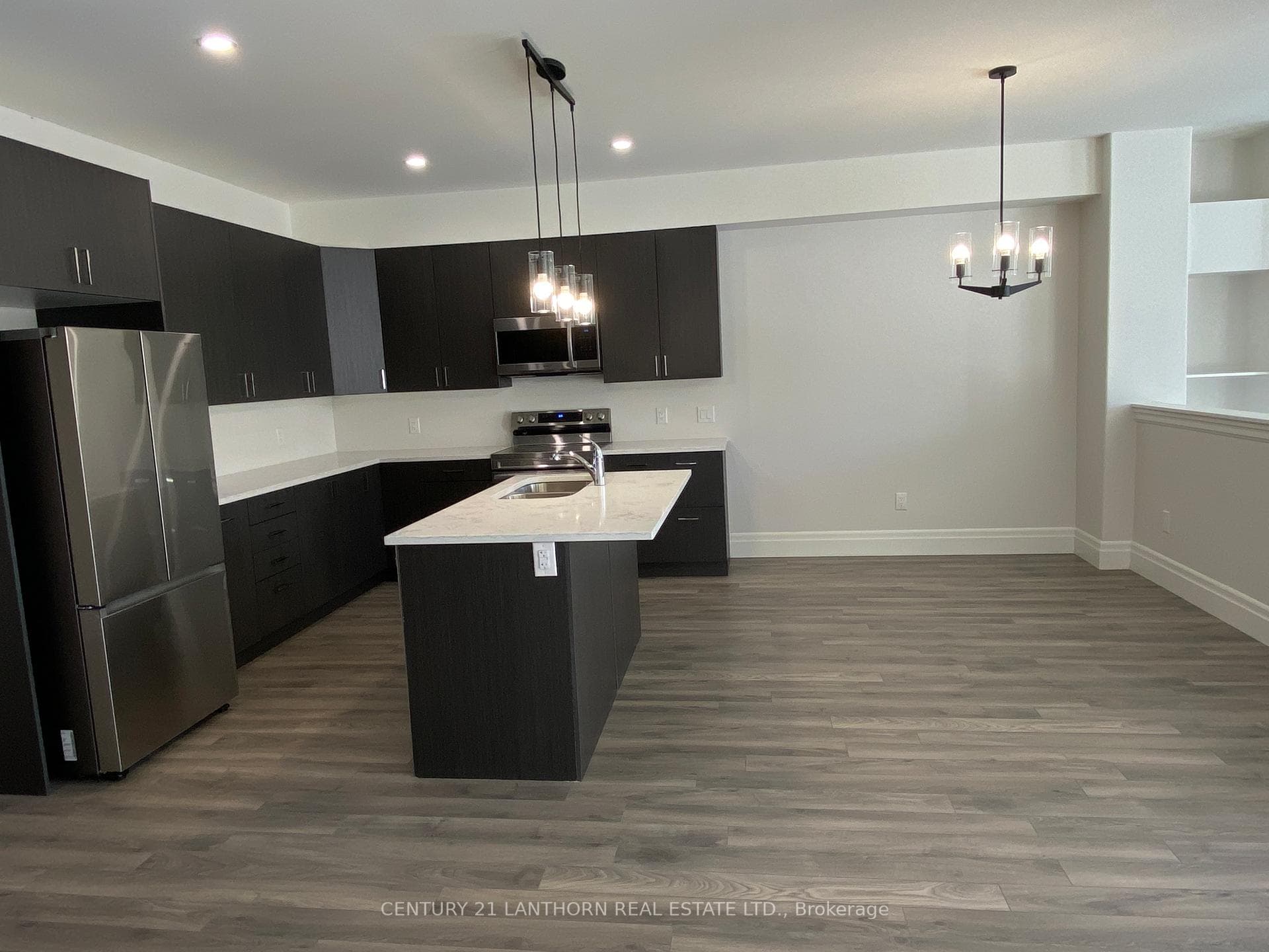 Large dining area next to kitchen