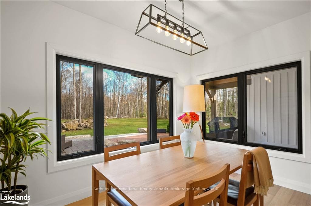 Dining space featuring light hardwood / wood-style