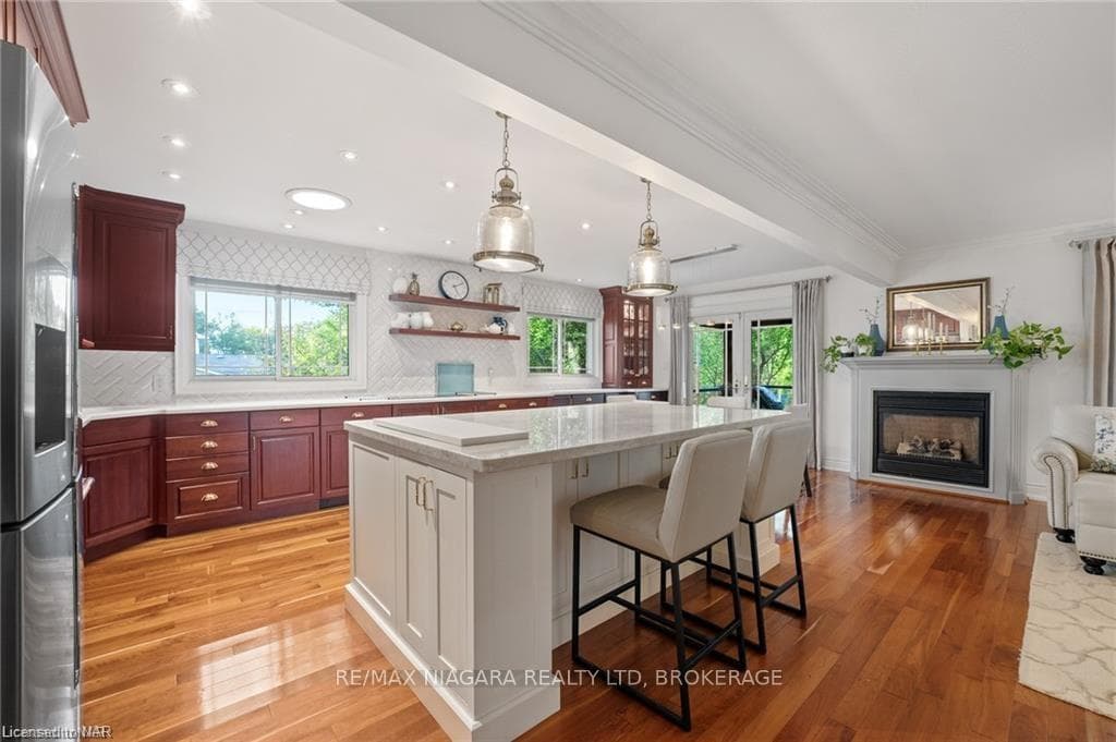 Kitchen featuring stainless steel fridge, plenty o