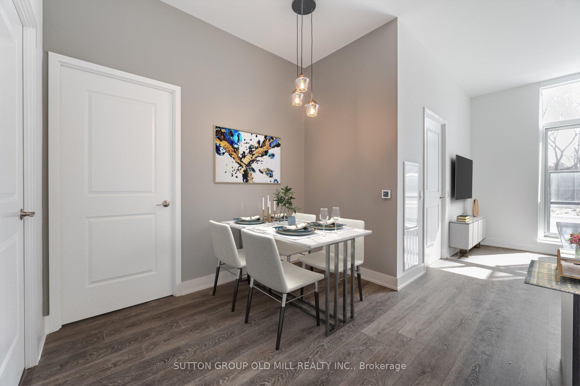 dining room virtually staged