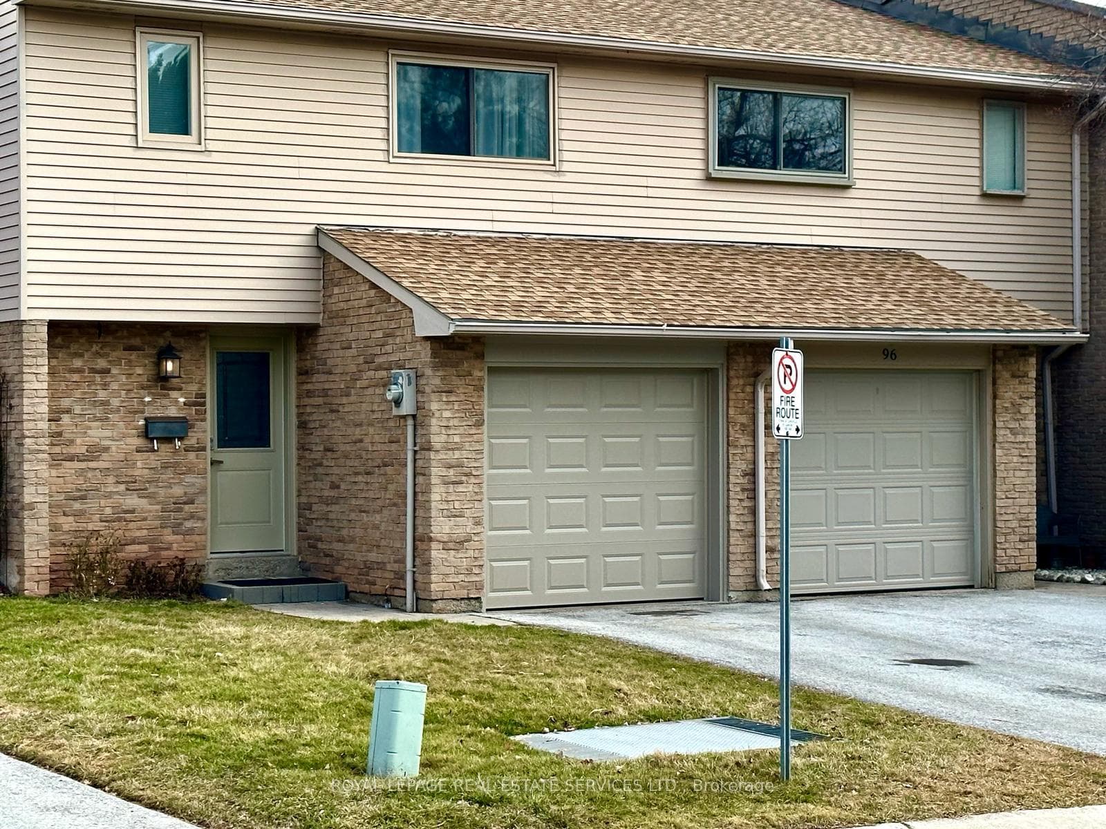 Private road, one garage and one driveway parking