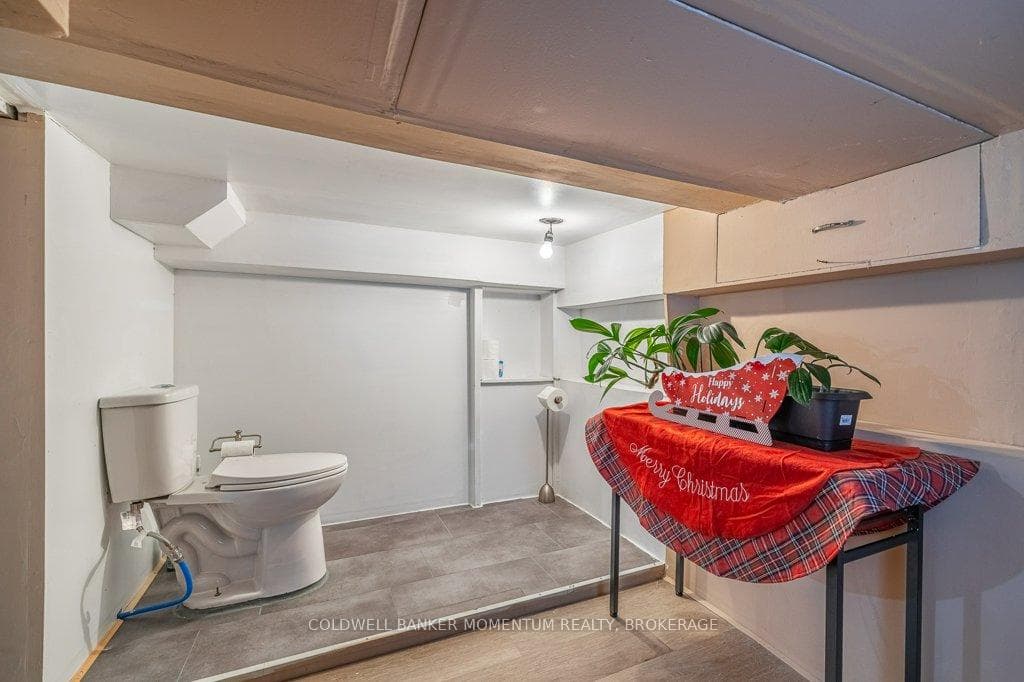 1-piece bath in the basement