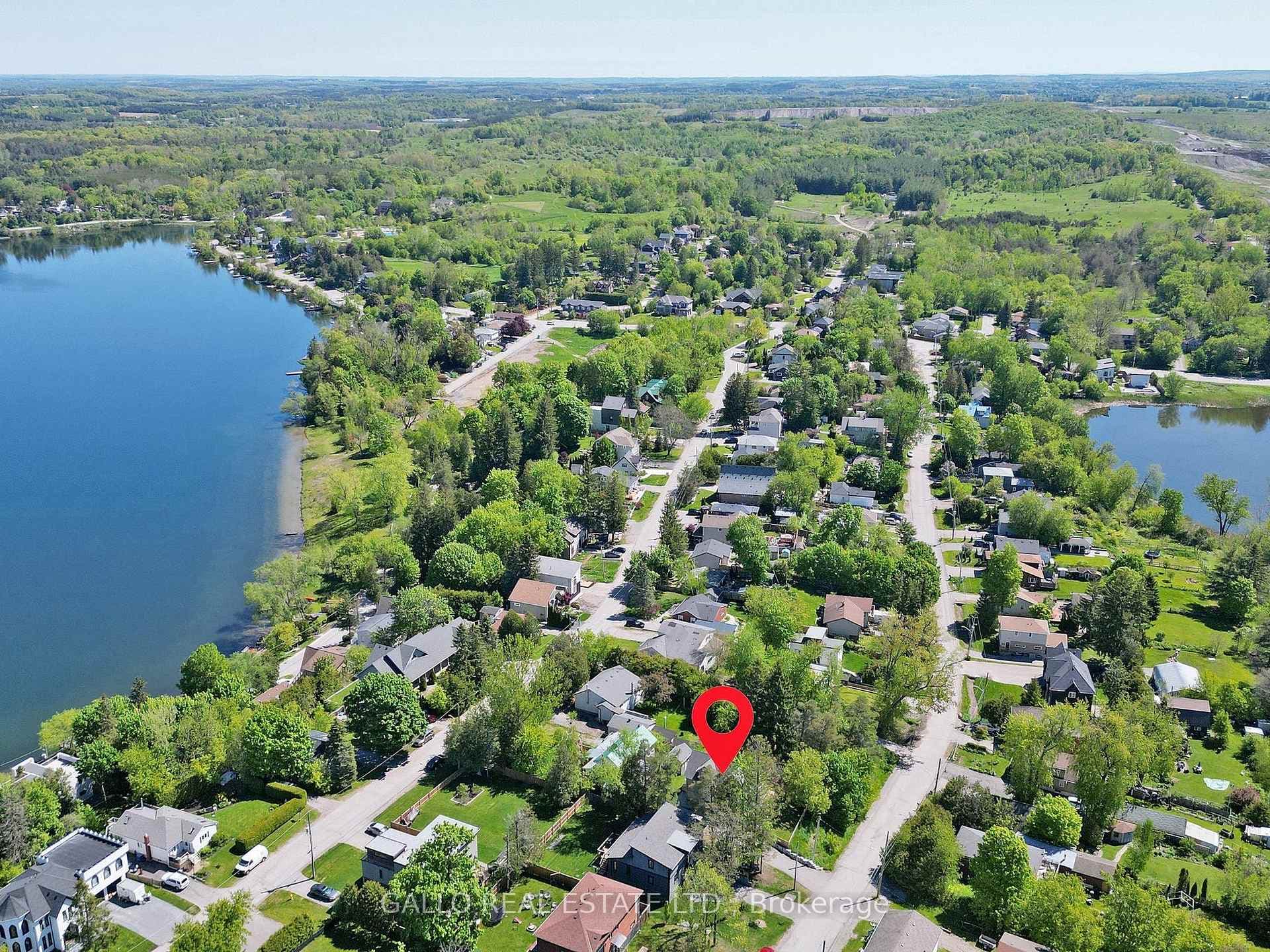 situated between two lakes