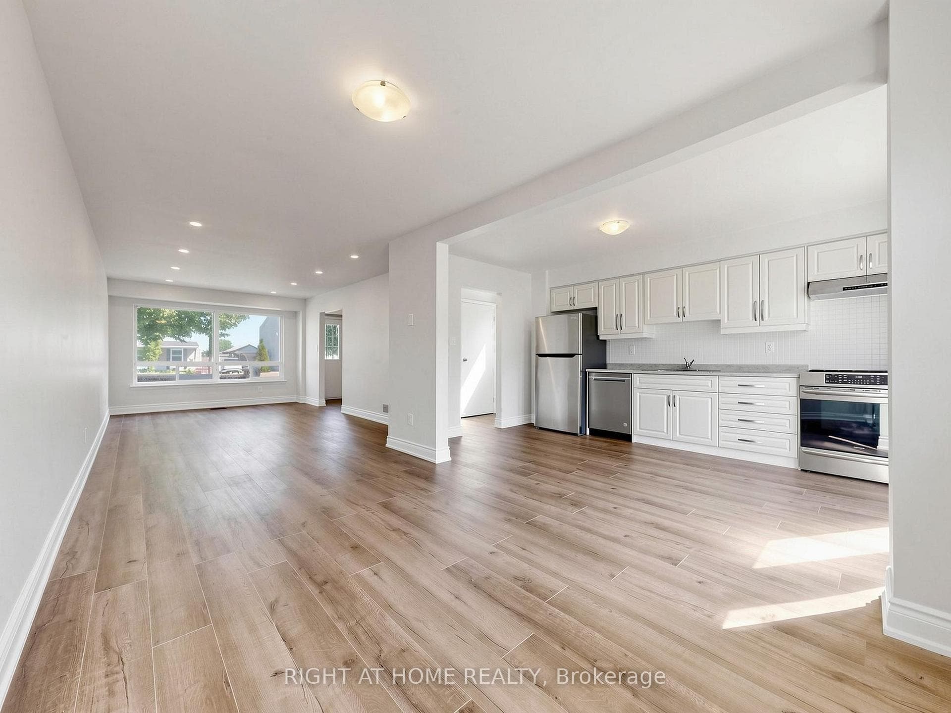 Main floor - living, dining, kitchen