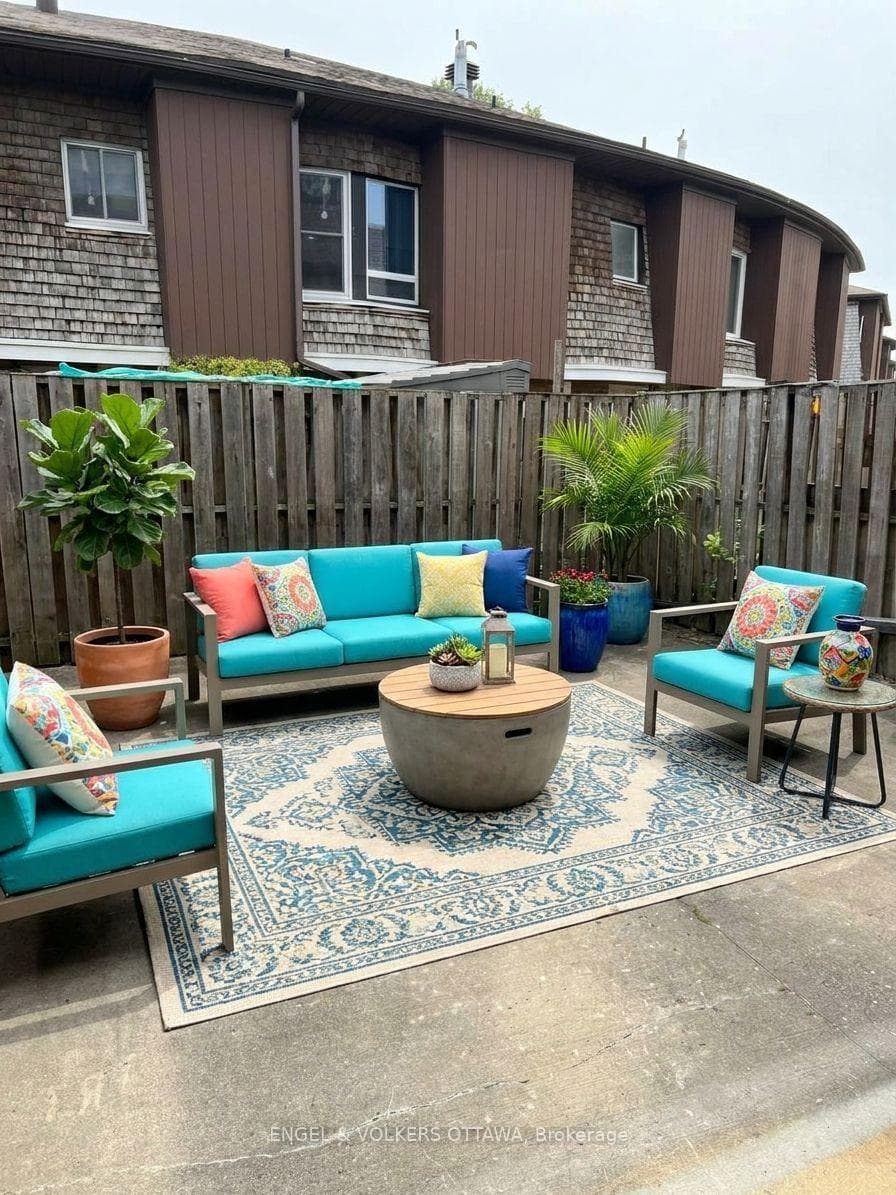 Virtually staged backyard.