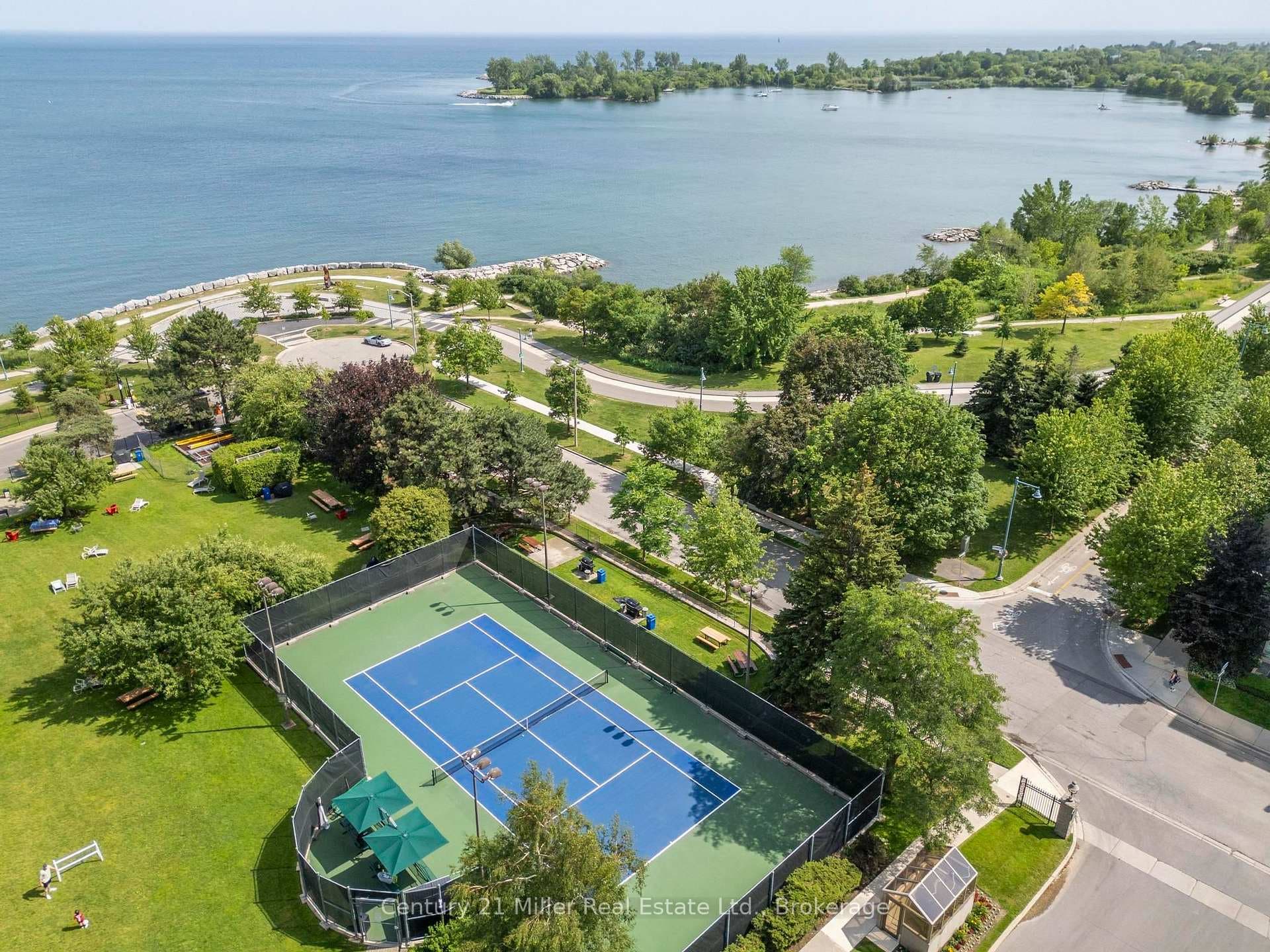 Aerial View Tennis Court