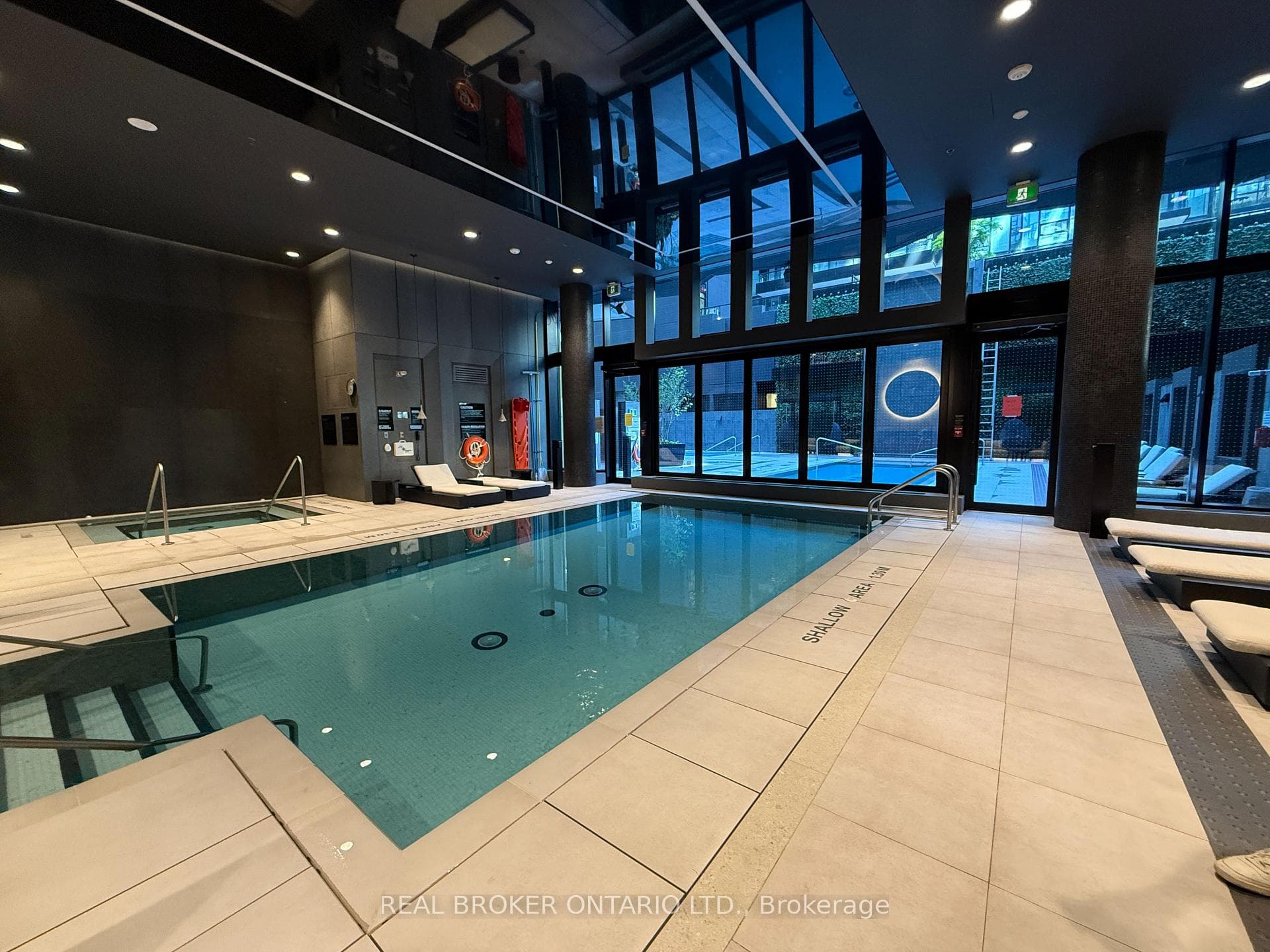 Indoor Heated Pool with Hot Tub