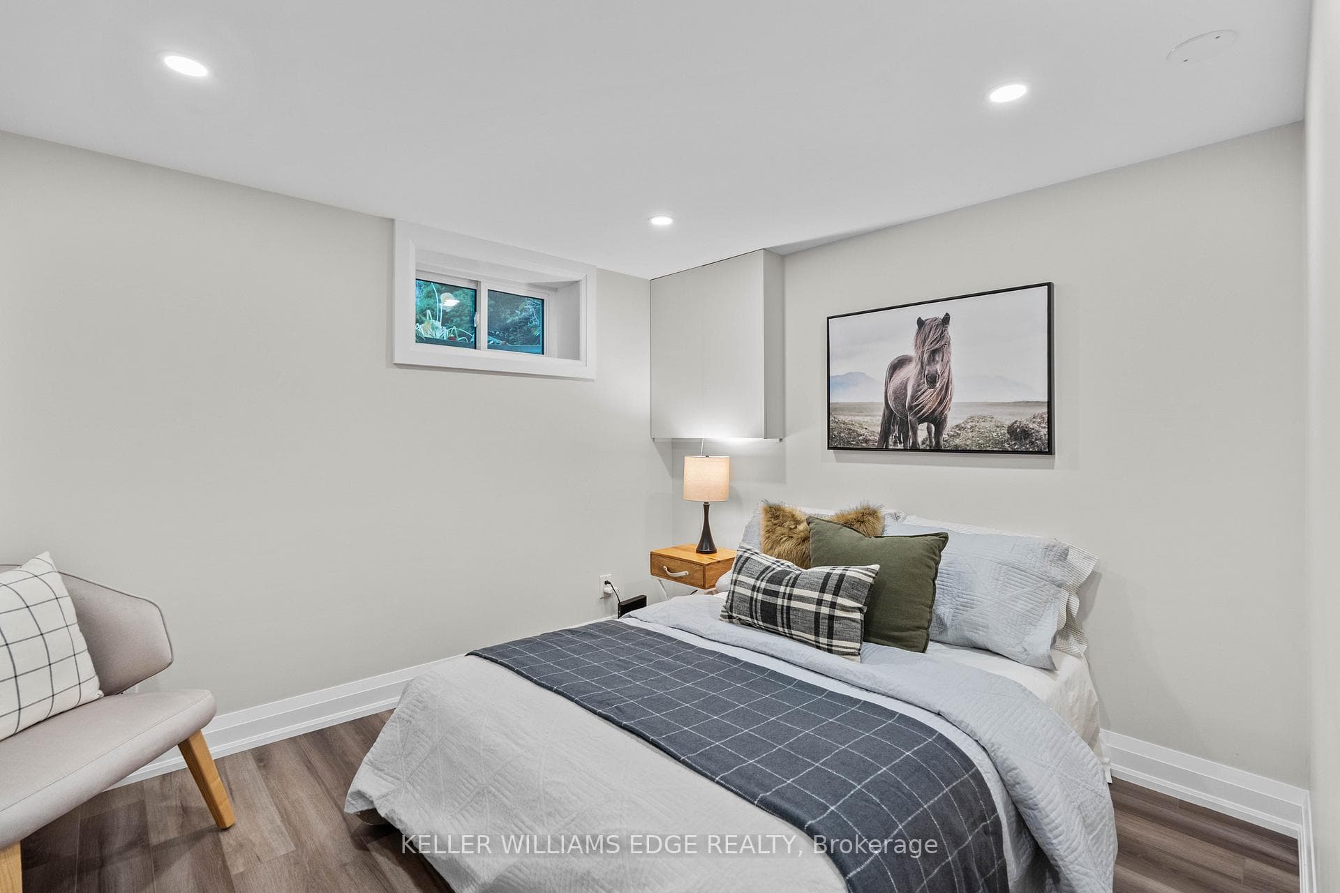 Renovated basement with 4th bedroom